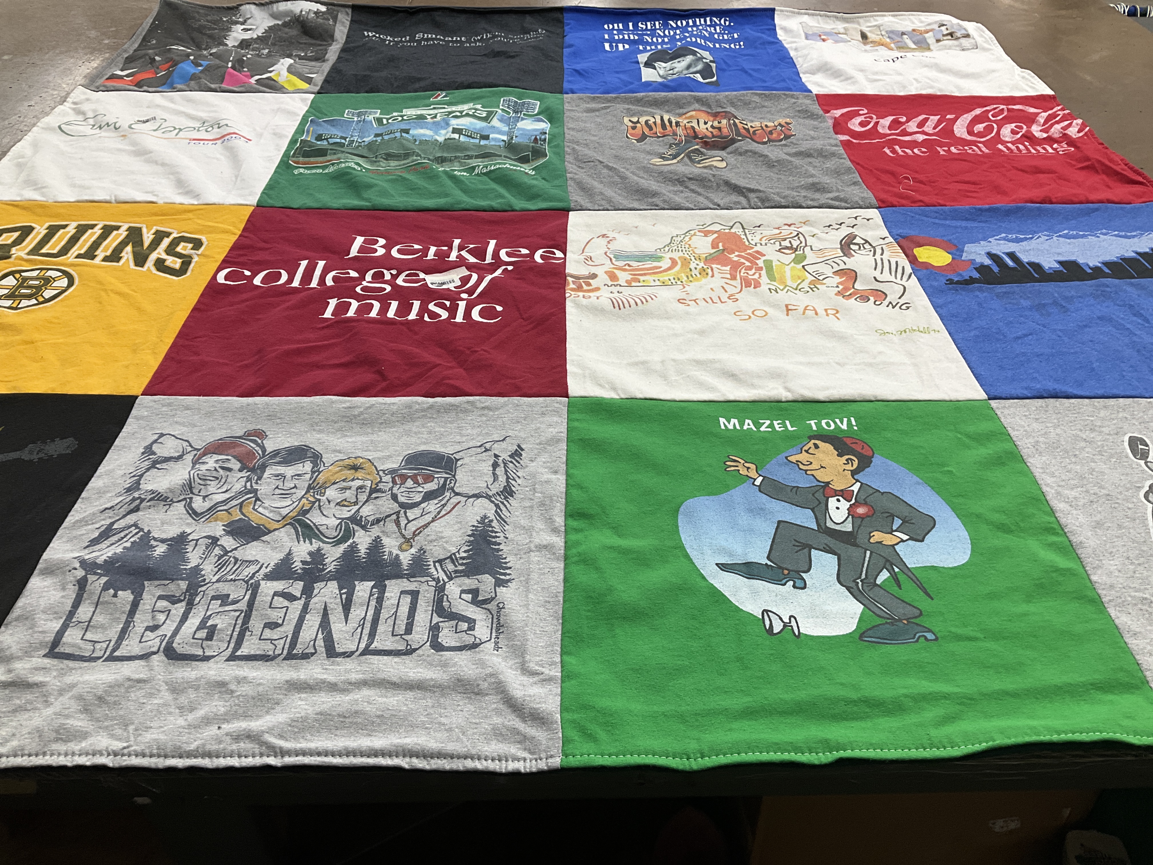 T-shirt quilt featuring boston bruins by Kathleen from MA