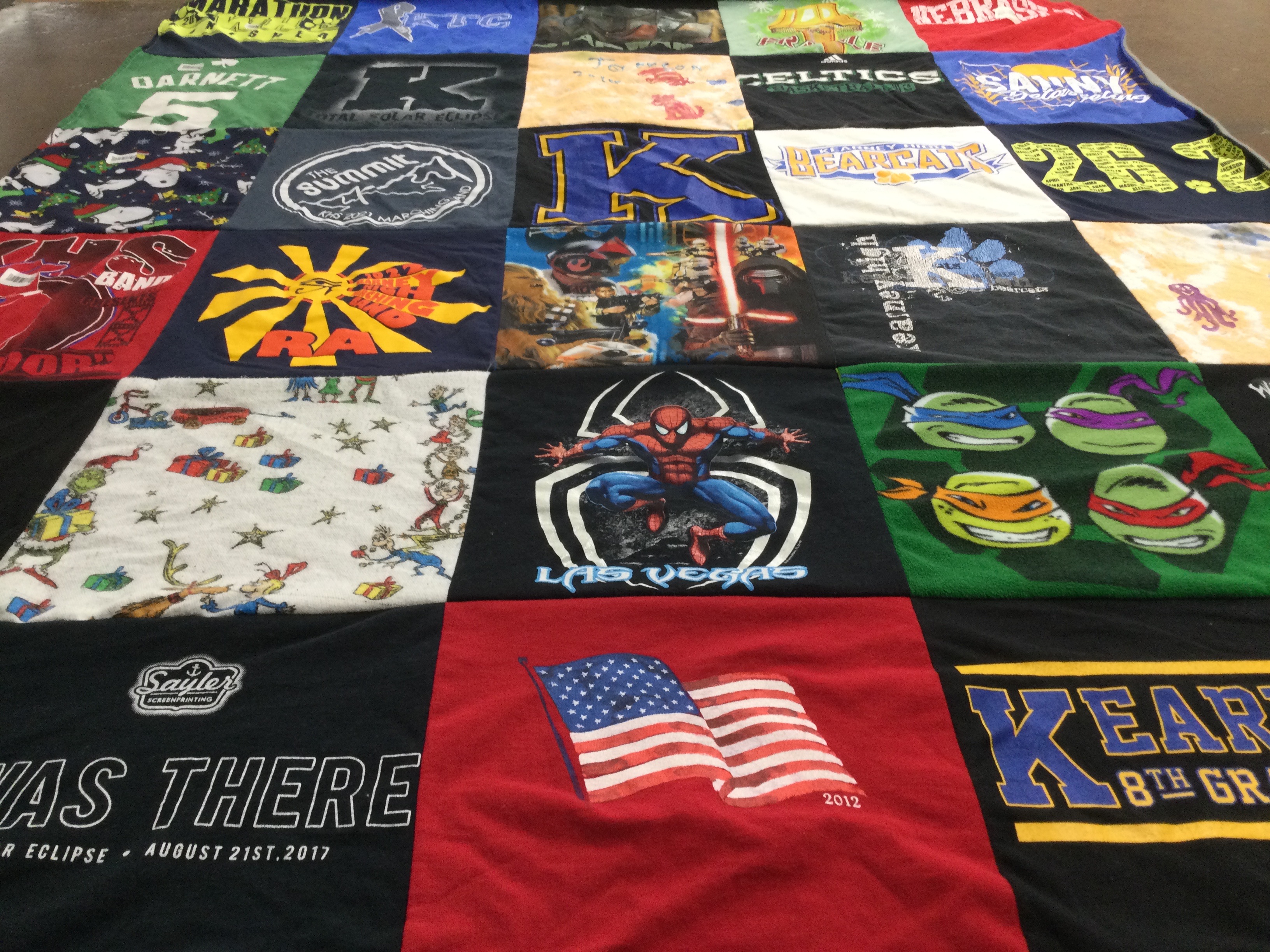 T-shirt quilt featuring celtics by Jill from NE