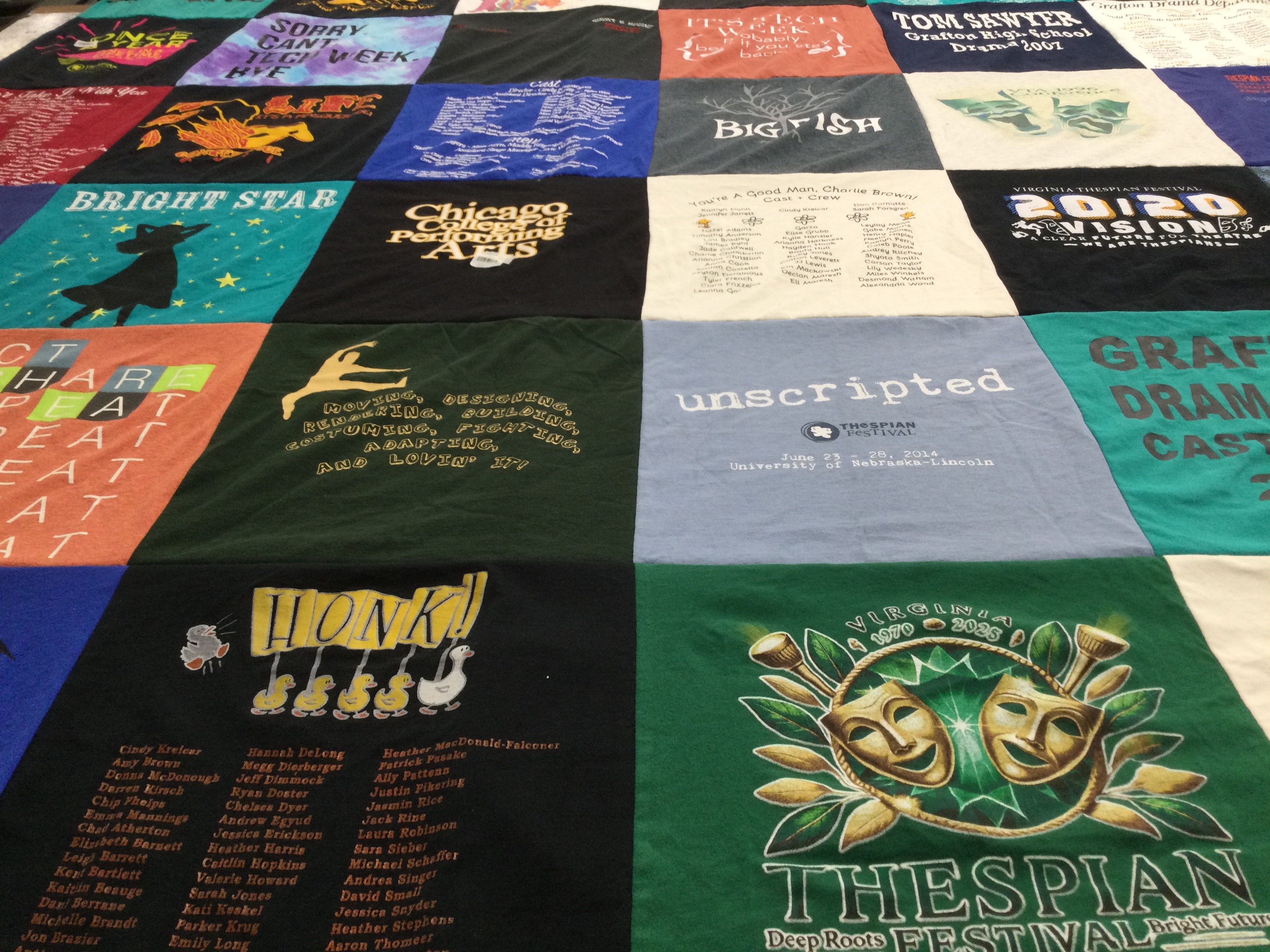 T-shirt quilt from grants high school by Cindy from VA