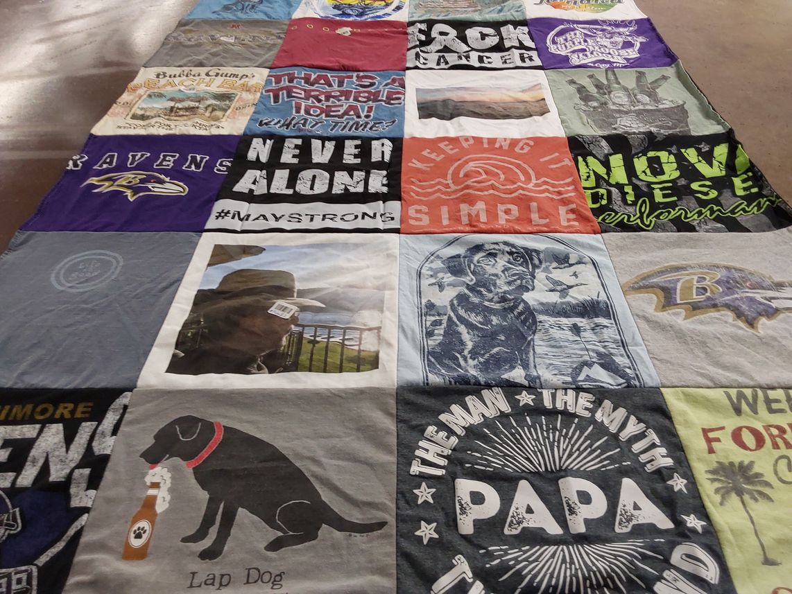 T-shirt quilt featuring baltimore ravens by Dawn from MD
