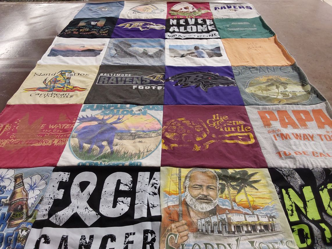 T-shirt quilt featuring baltimore ravens by Dawn from MD