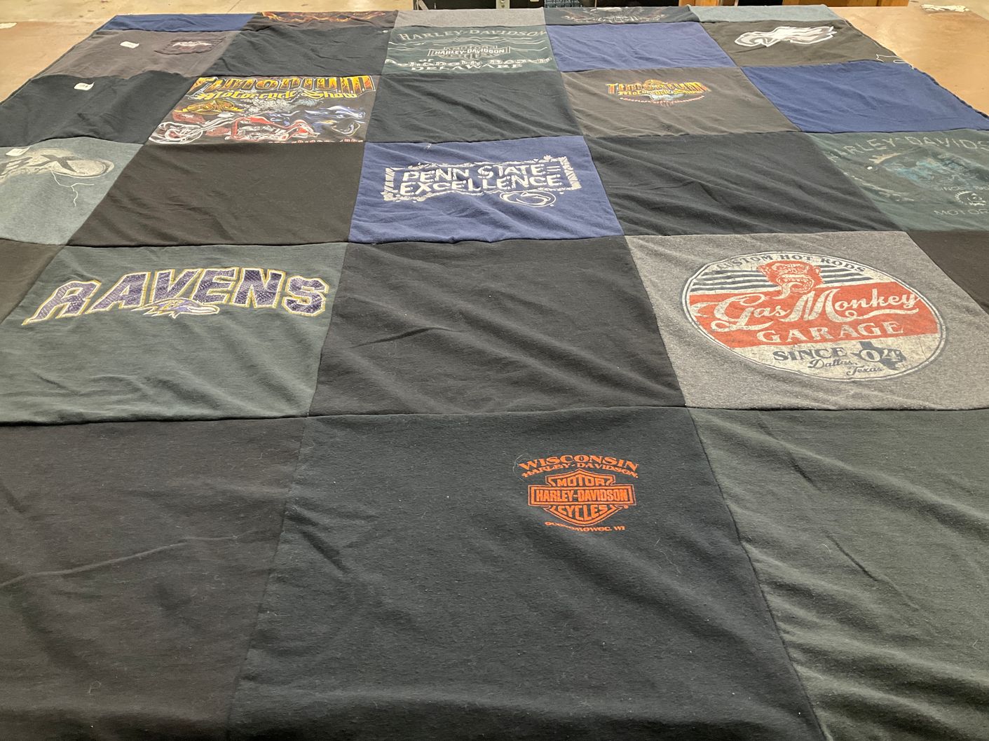 T-shirt quilt featuring baltimore ravens by Jeanne from DE