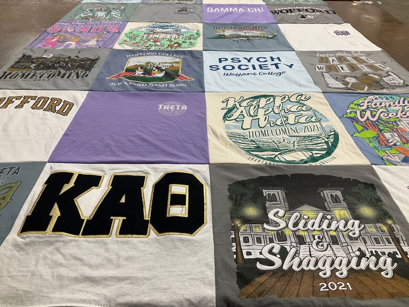 T-shirt quilt from wofford college by Kelly from NC