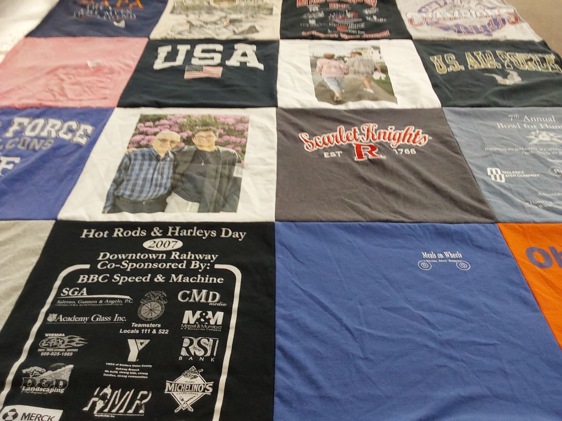 T-shirt quilt featuring scarlet knights by Jennifer from NJ