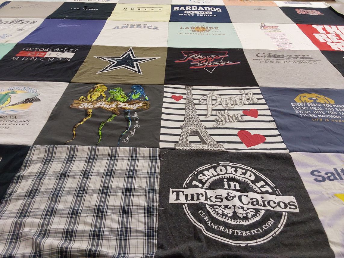 T-shirt quilt featuring dallas cowboys by Larry from TX