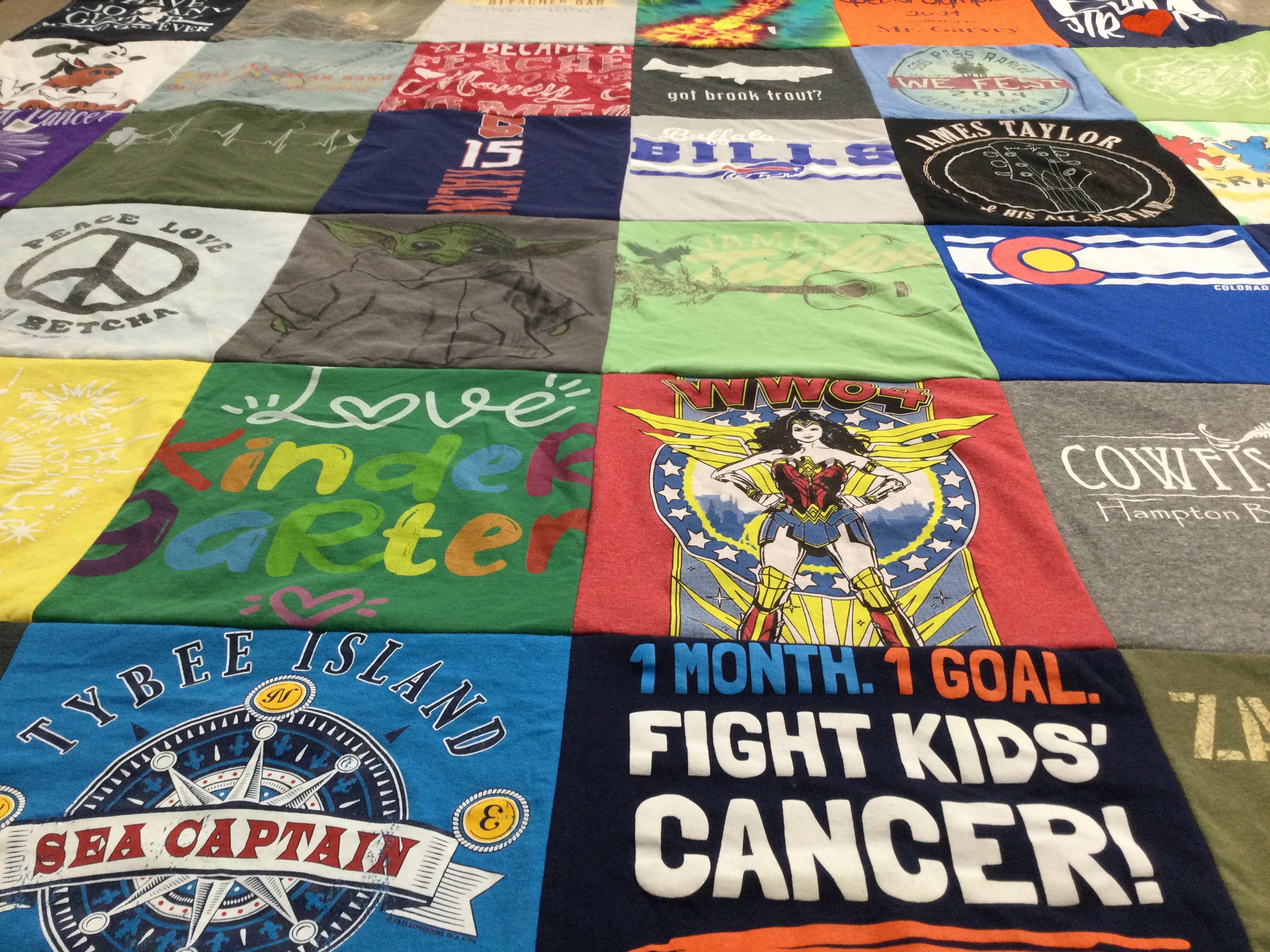 T-shirt quilt featuring buffalo bills by Cynthia from NY