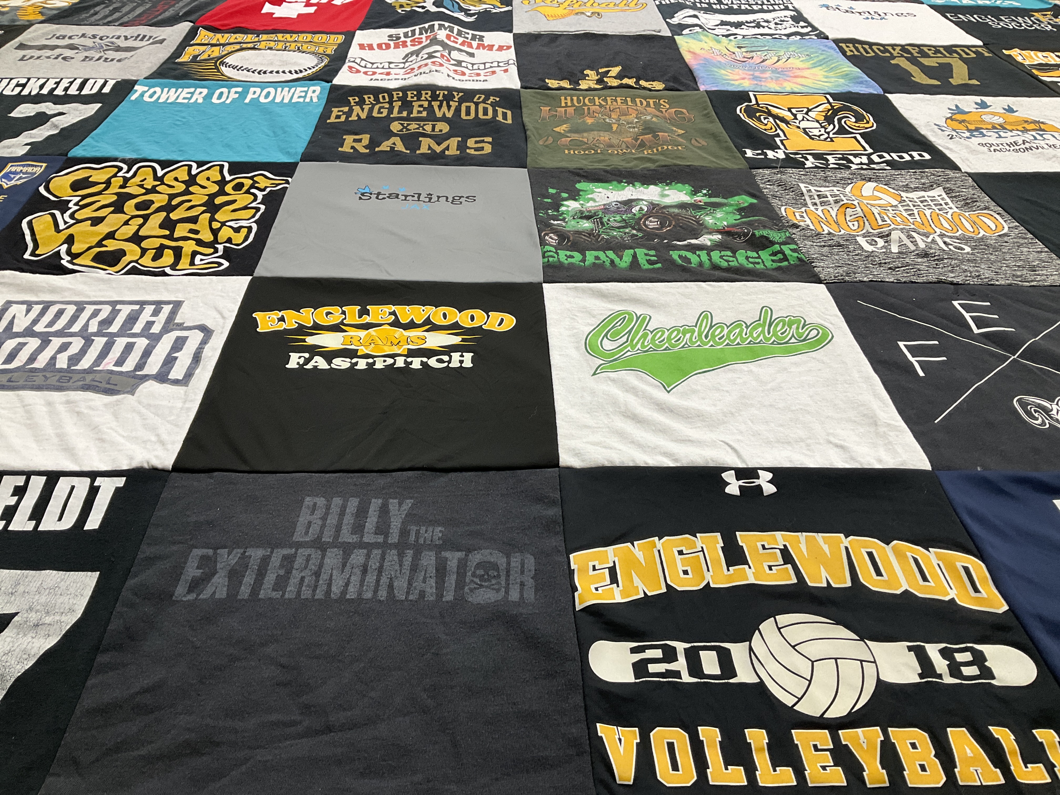T-shirt quilt featuring englewood rams by Tammy from FL