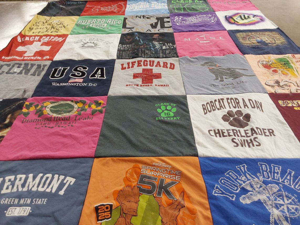 T-shirt quilt from el terry high school by Rebekah from CT