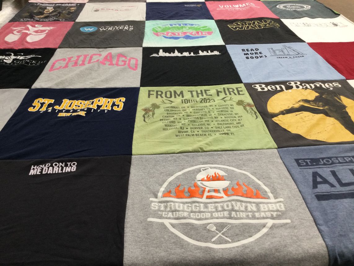T-shirt quilt from st joseph's university by Amber from NY