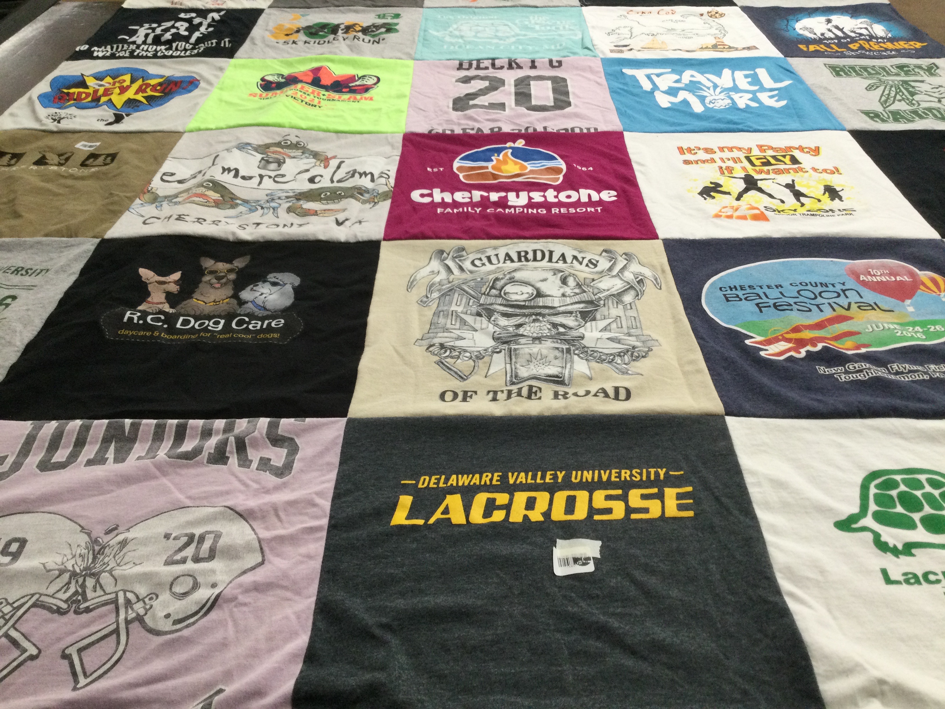 T-shirt quilt featuring lacrosse by Lisa from PA