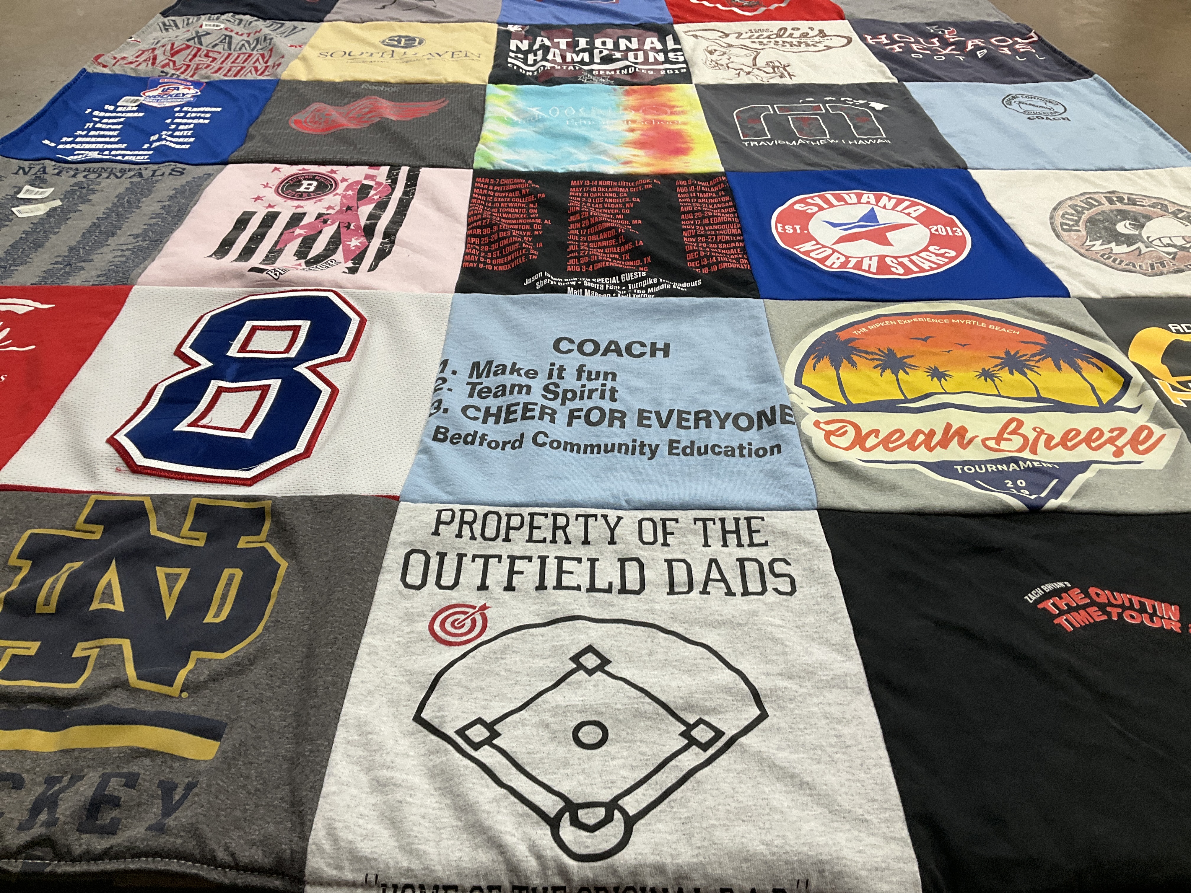 T-shirt quilt from notre dame university by Mindy from MI