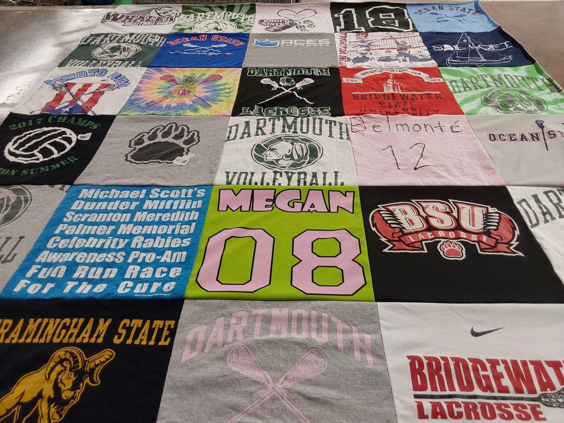 T-shirt quilt featuring dartmouth lacrosse by Paul from MA