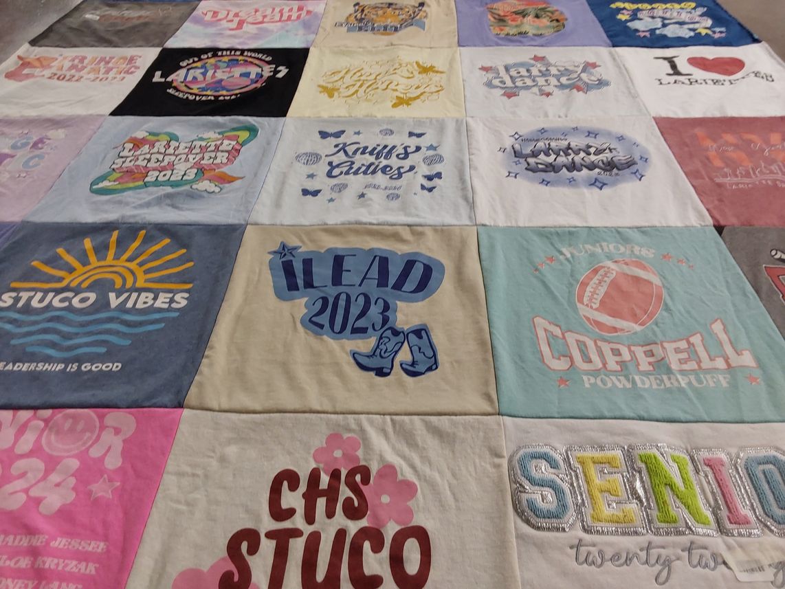 T-shirt quilt from coppell high school by Brooke from TX