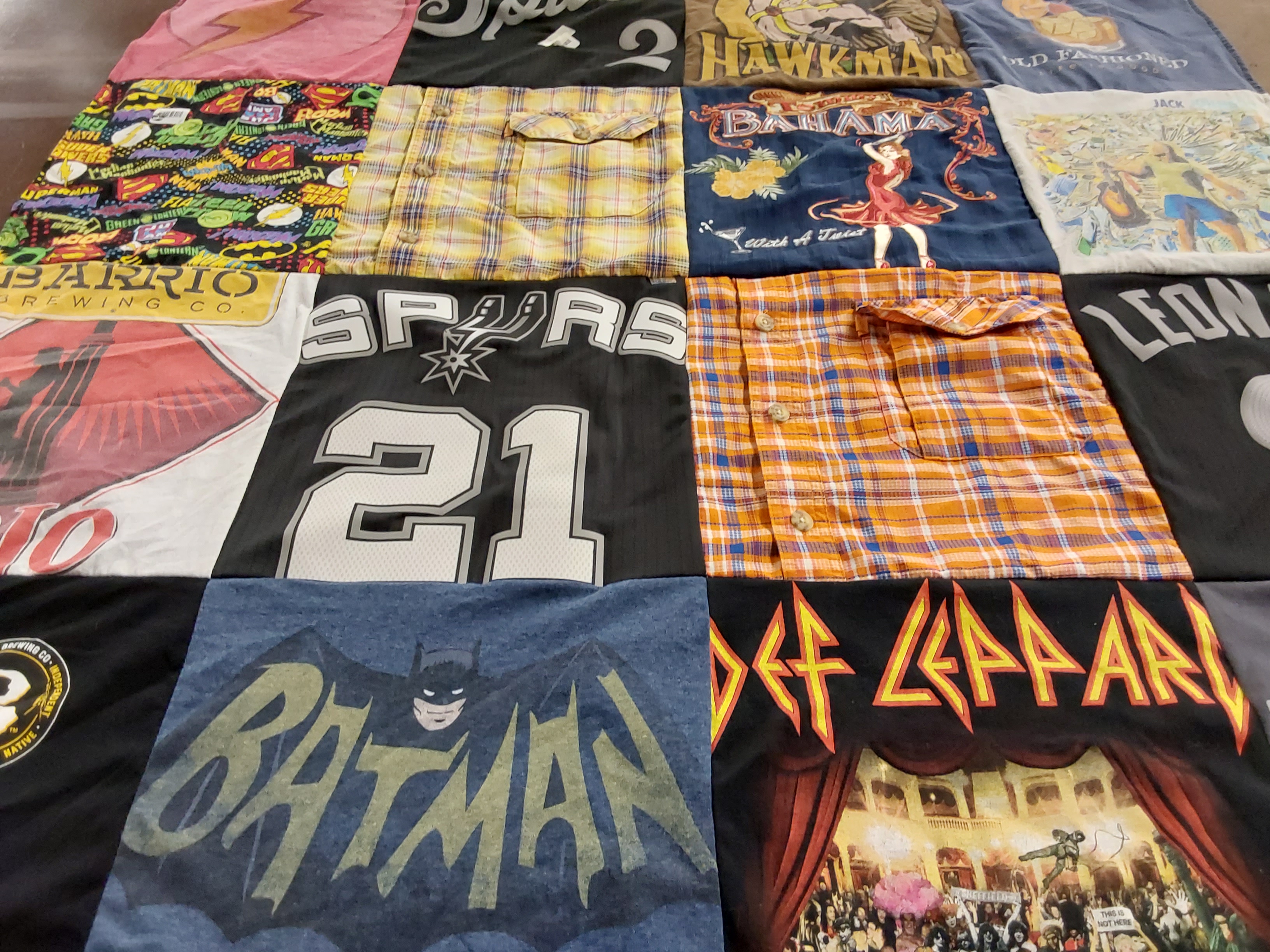 T-shirt quilt featuring san antonio spurs by Michele from TX