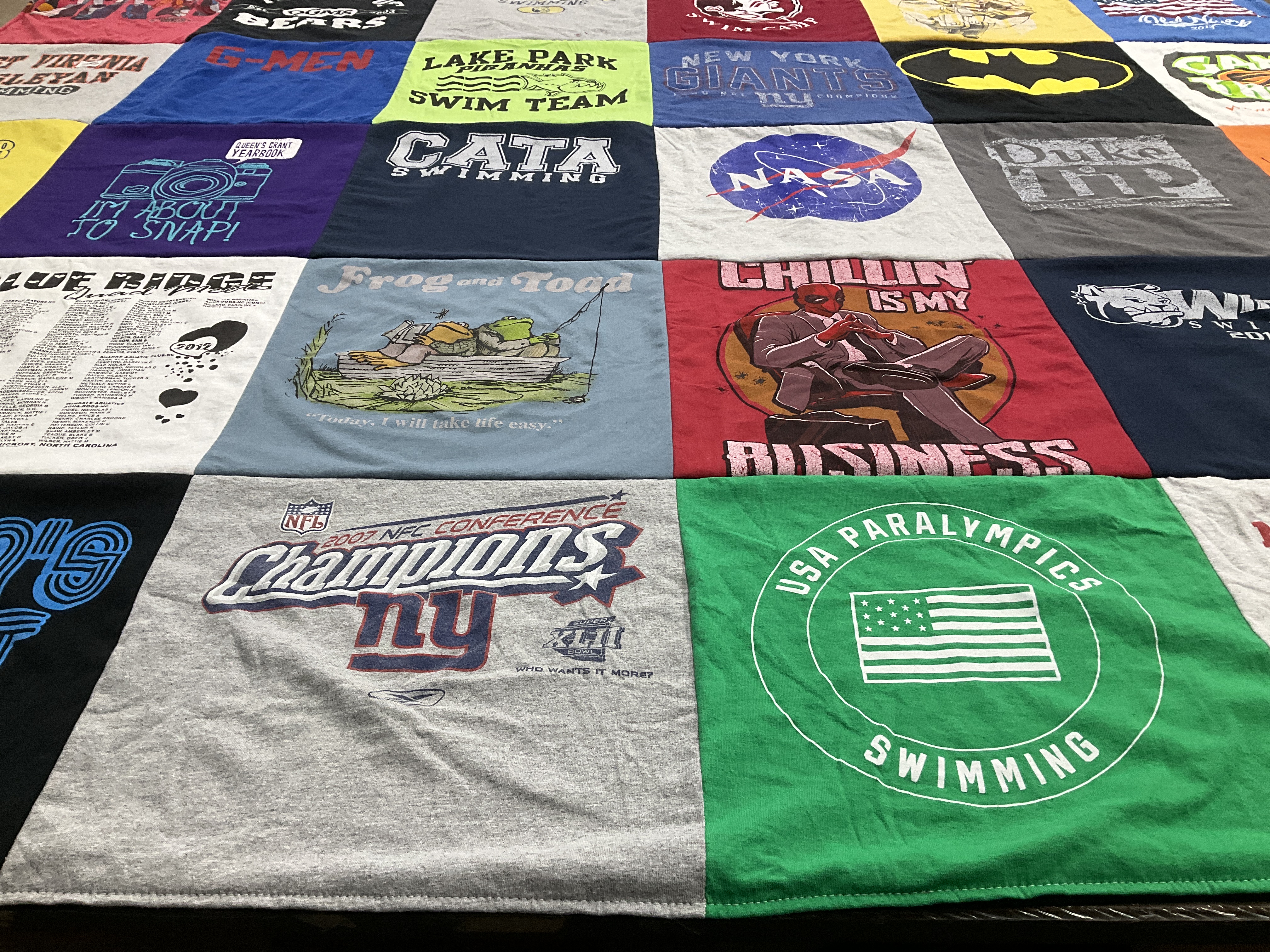 T-shirt quilt featuring new york giants by Amanda from NC