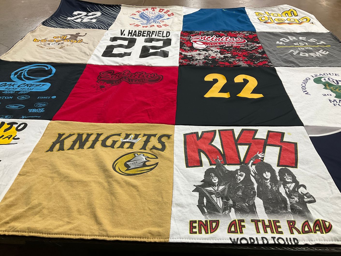 T-shirt quilt featuring knights by Danielle from CA