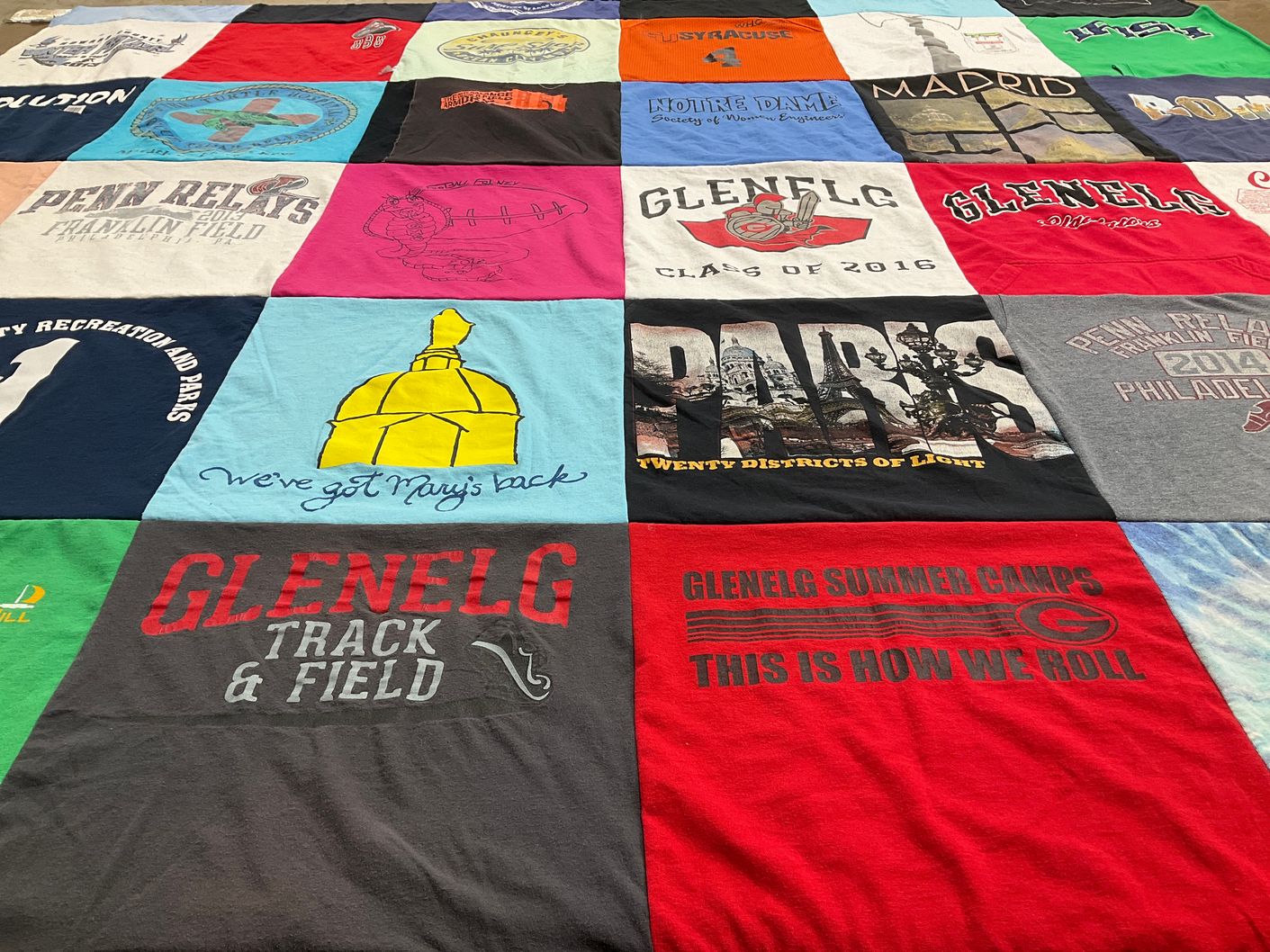 T-shirt quilt from glenelg track and field, glenelg class of 2016 by Shawn from MD