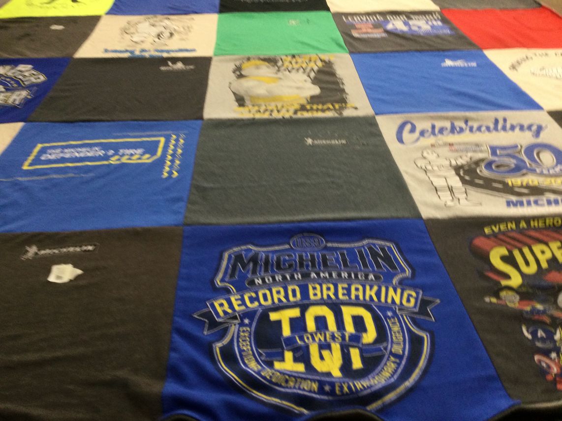 T-shirt quilt with cars, automobiles themes by Deborah from OK