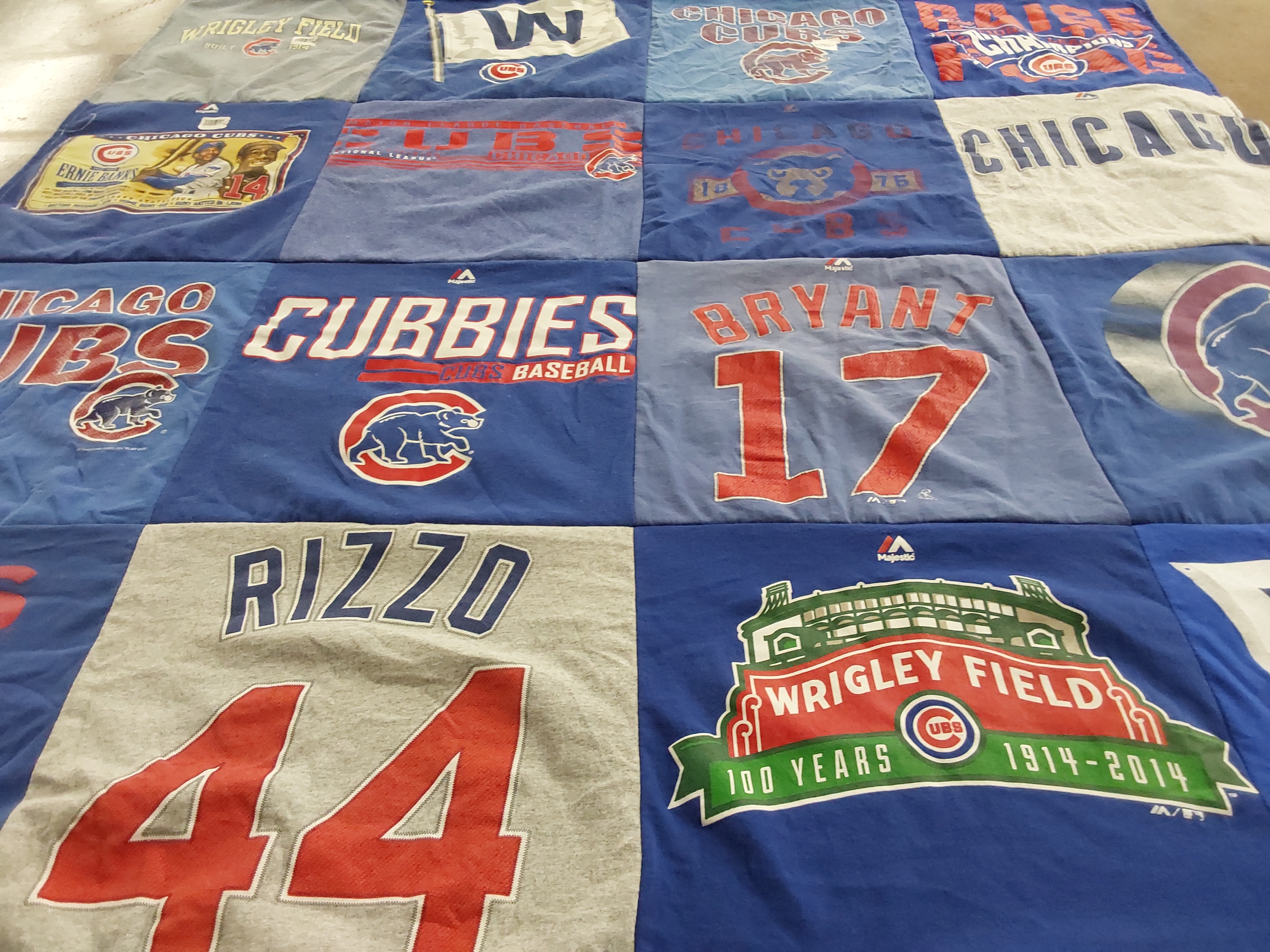 T-shirt quilt featuring chicago cubs by Jerry from IL