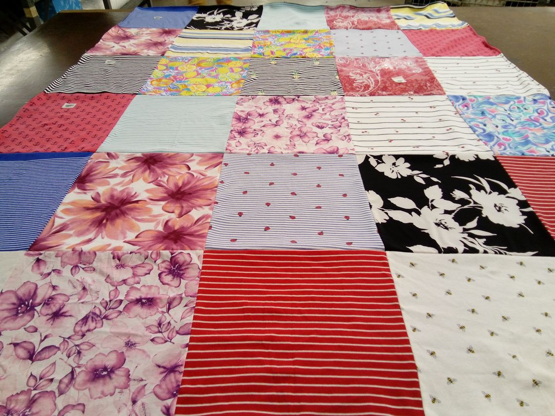 T-shirt quilt with sewing, crafting themes by Nicole from MI