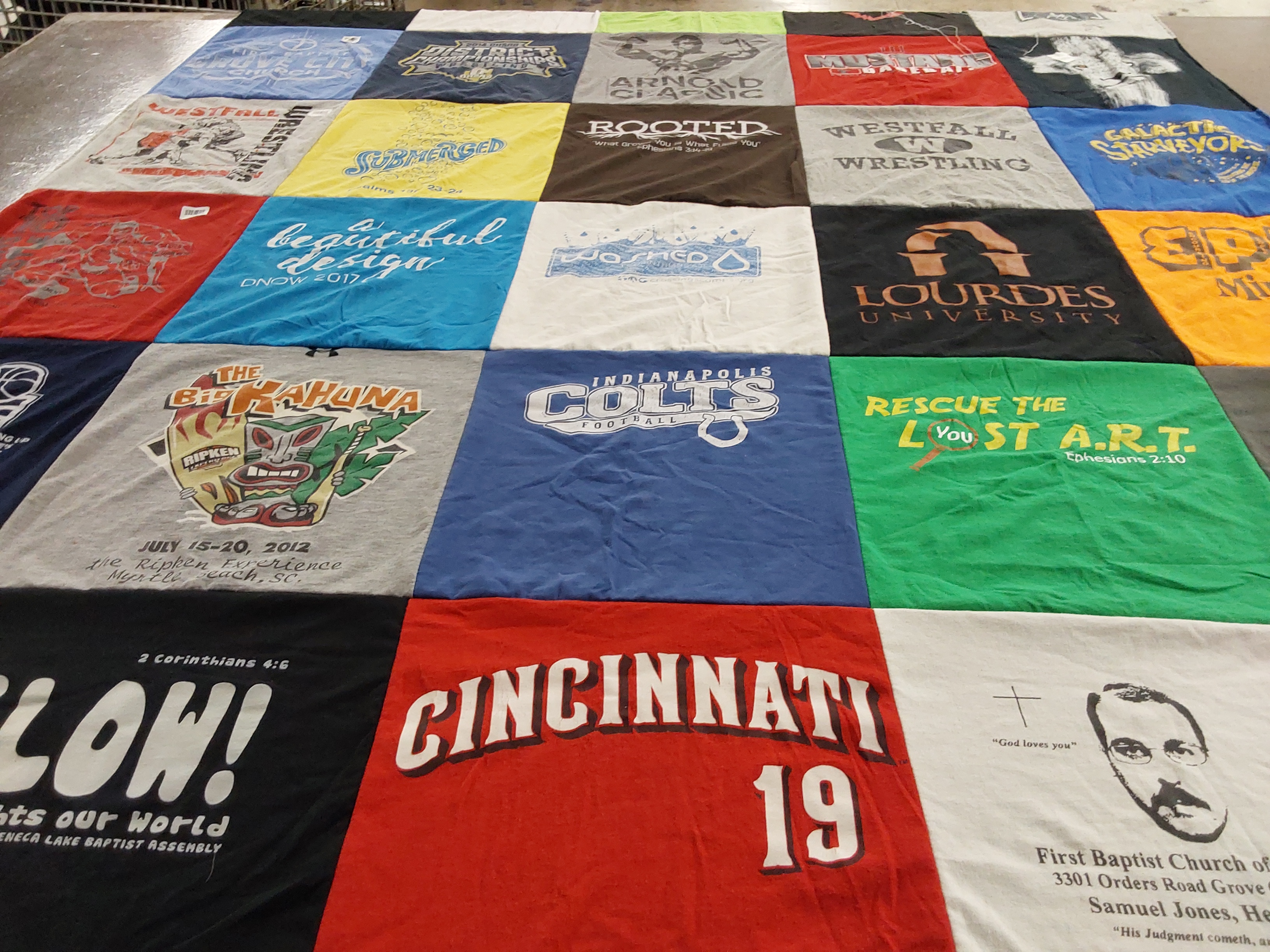 T-shirt quilt featuring indianapolis colts by Jace from OH