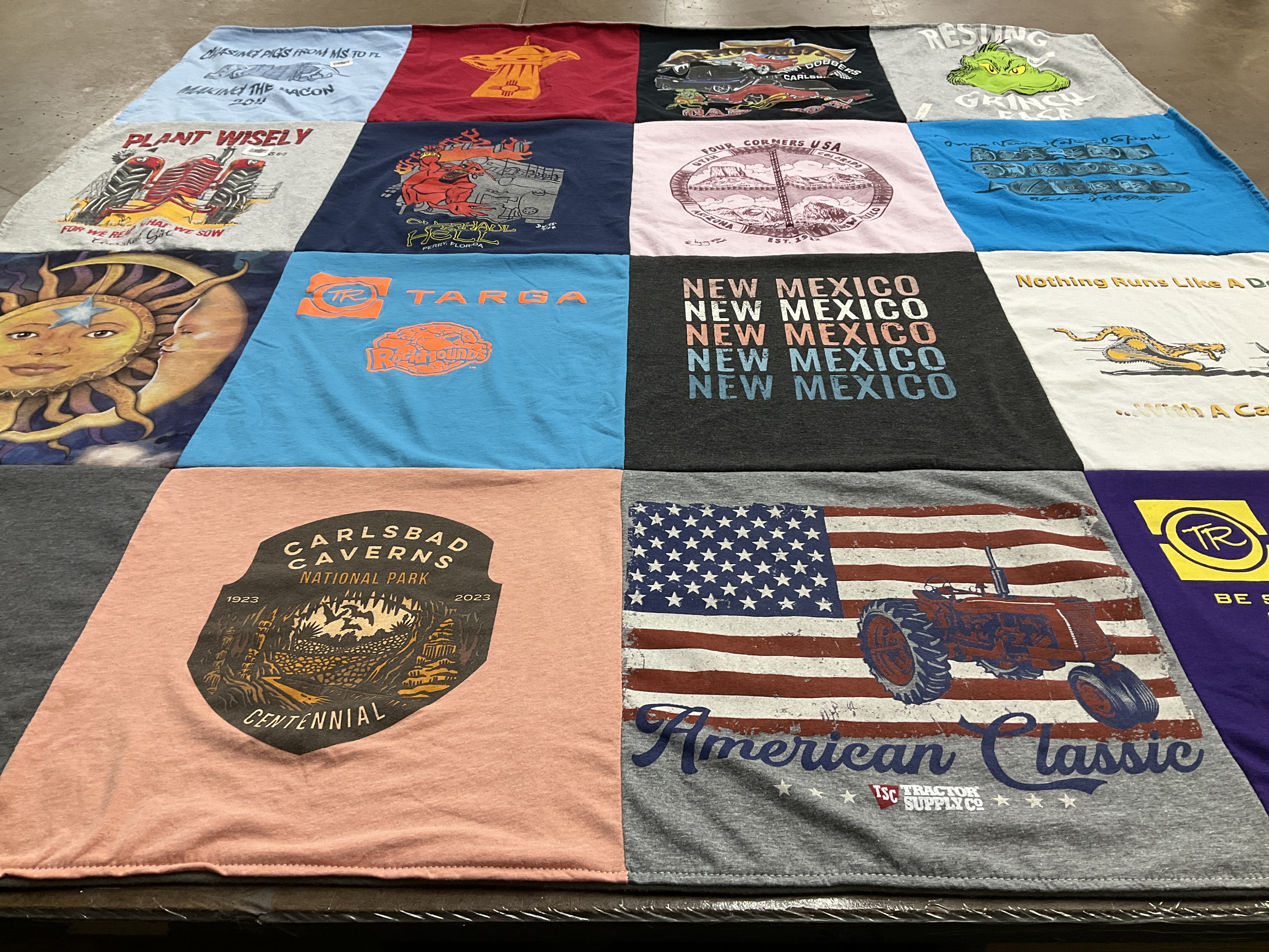T-shirt quilt with nature, state parks themes by Vickie from TX