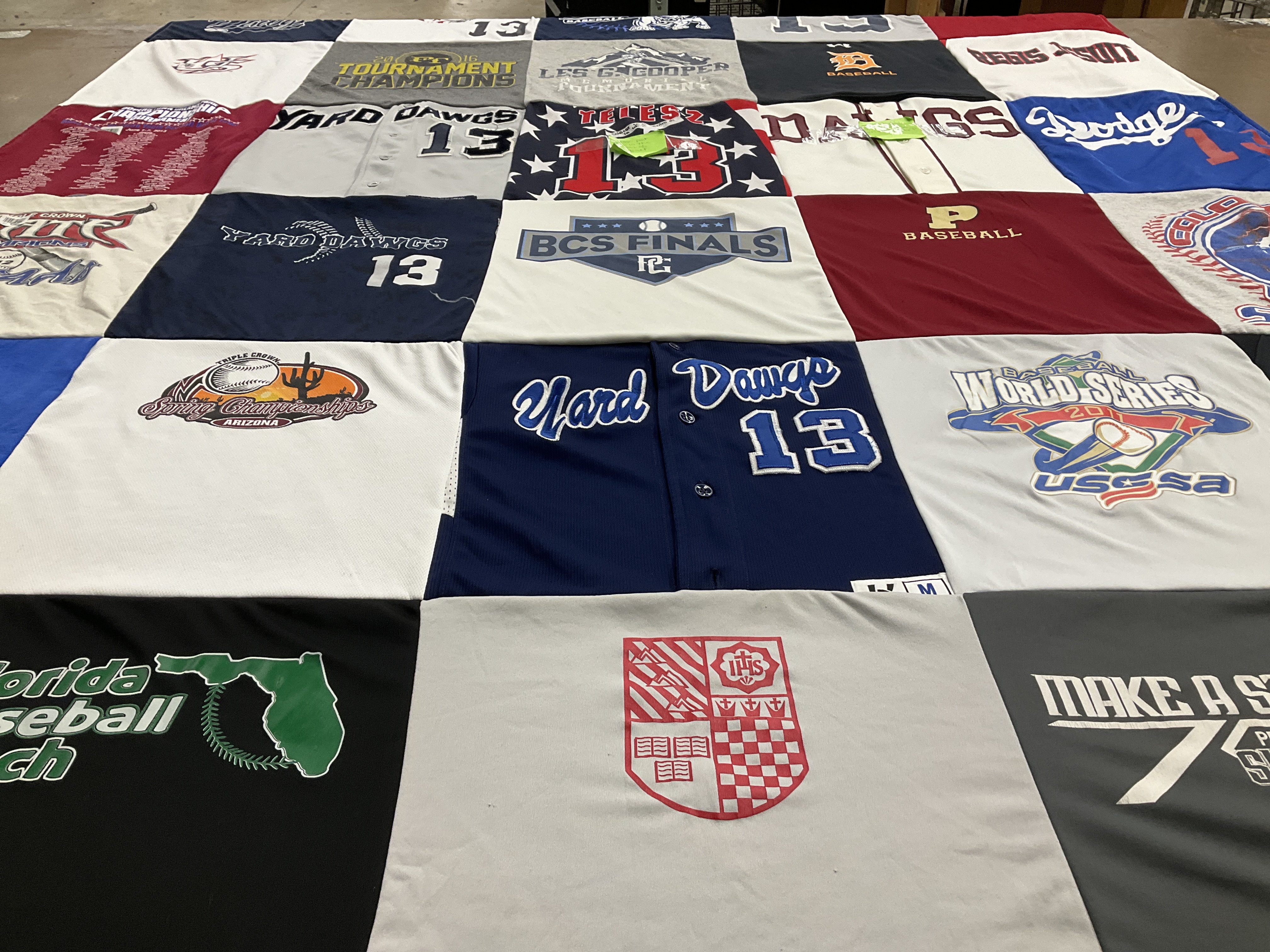 T-shirt quilt featuring yard dawgs, p baseball by Ree from CO