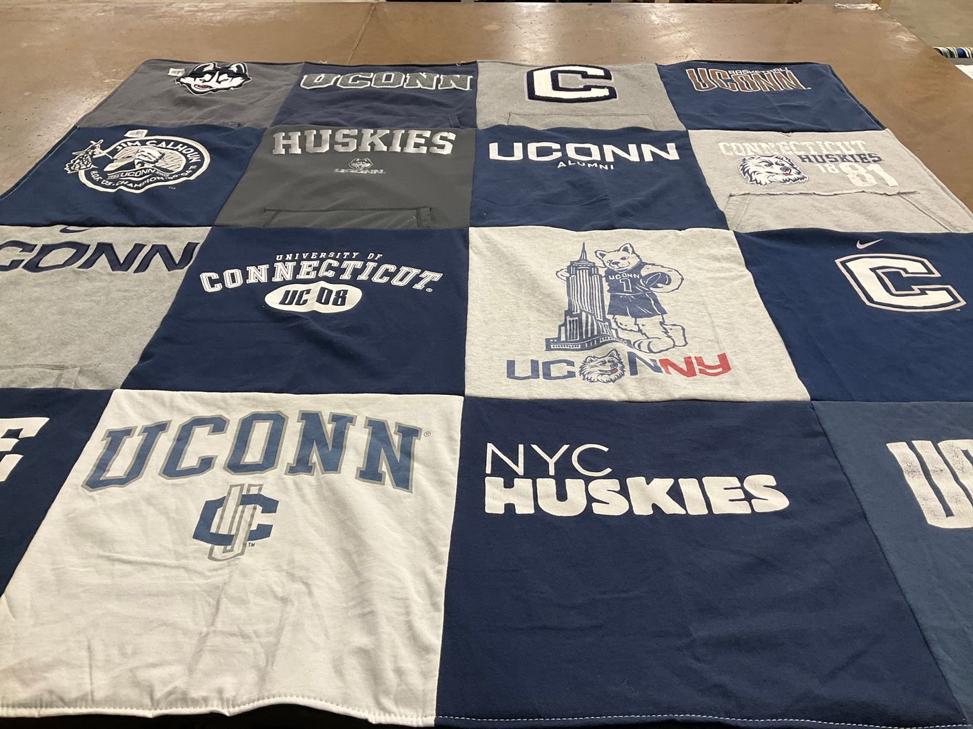 T-shirt quilt featuring uconn huskies by Lindsay from NY