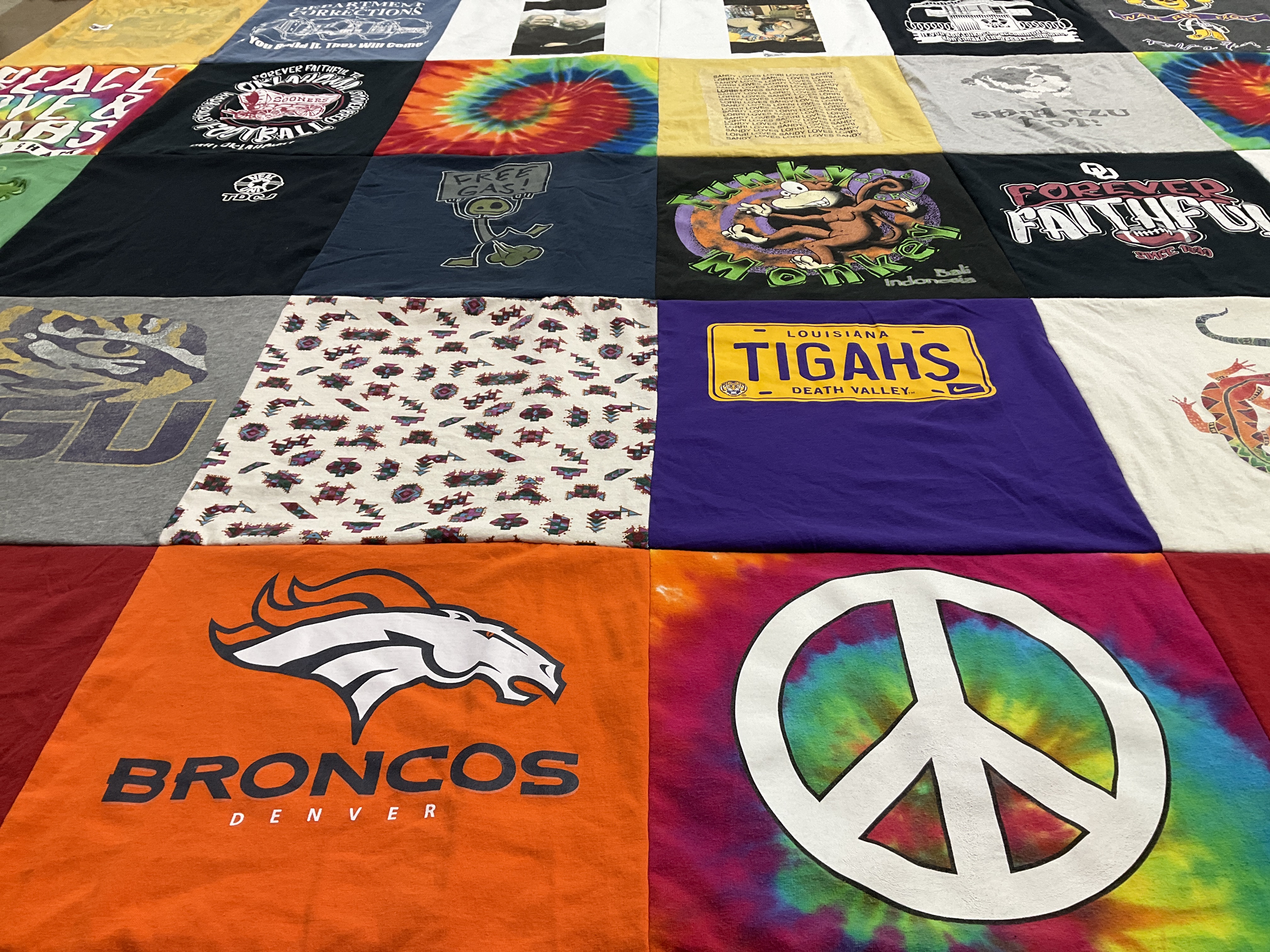 T-shirt quilt featuring denver broncos by Lorri from TX