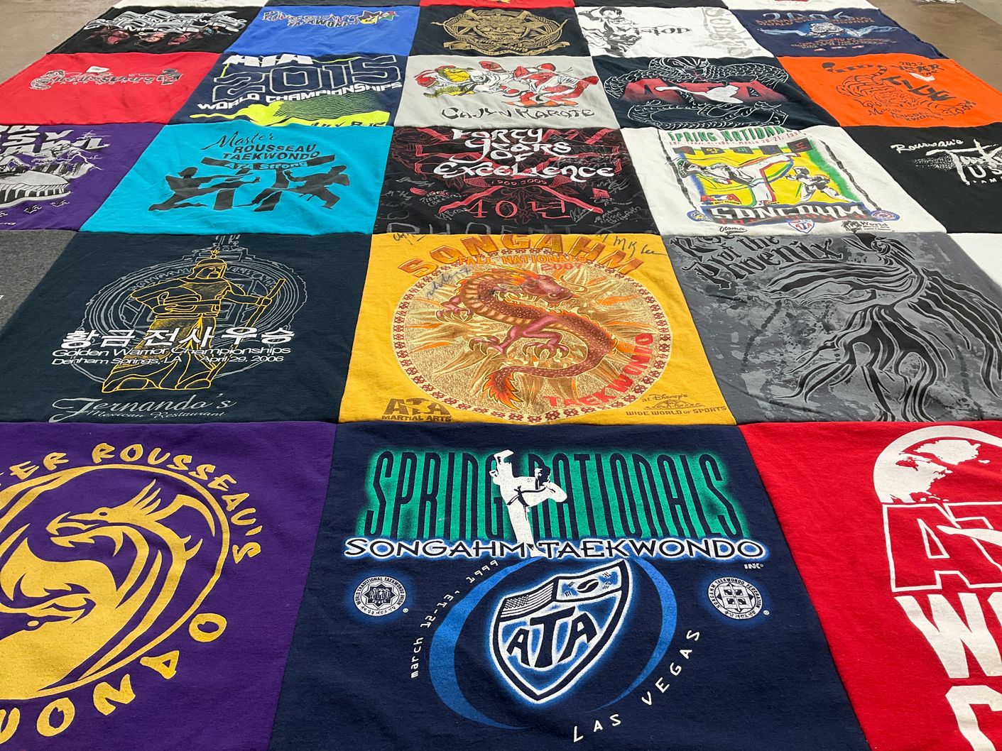 T-shirt quilt featuring songahm taekwondo by Carol from LA