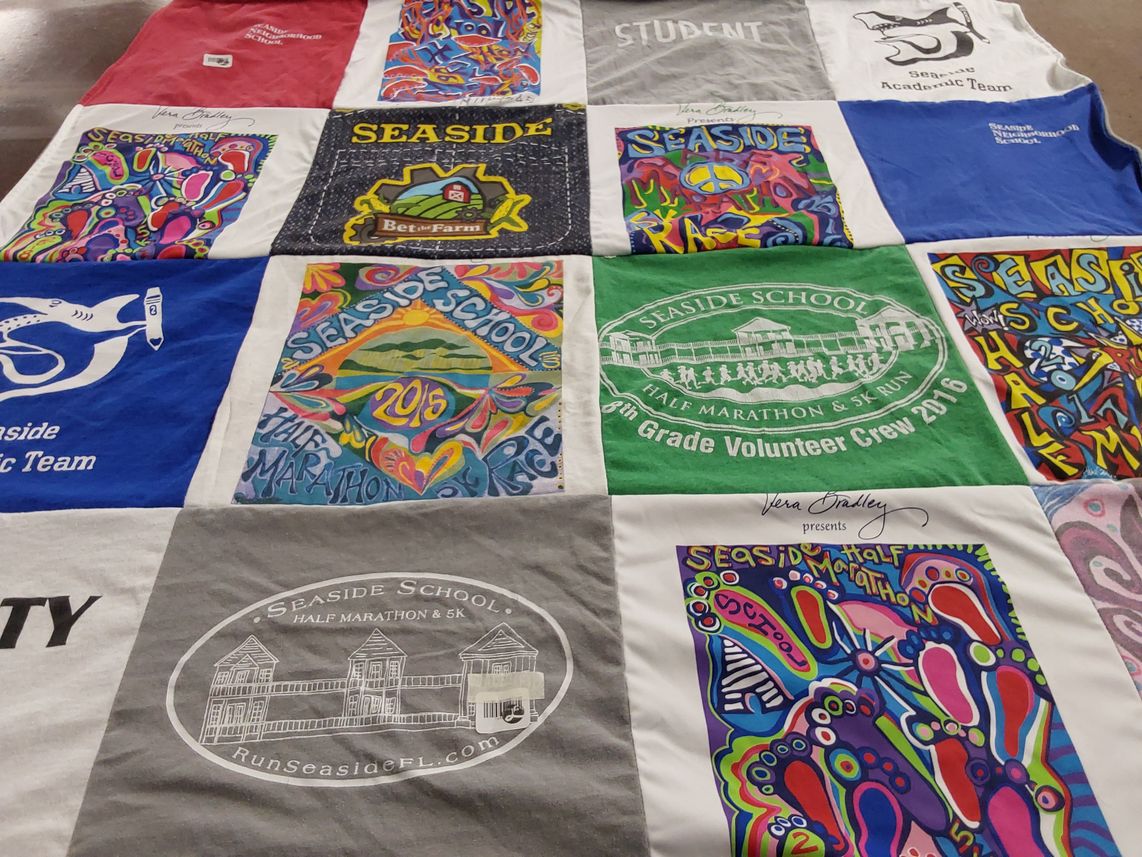 T-shirt quilt featuring seaside athletic team by Allison from FL