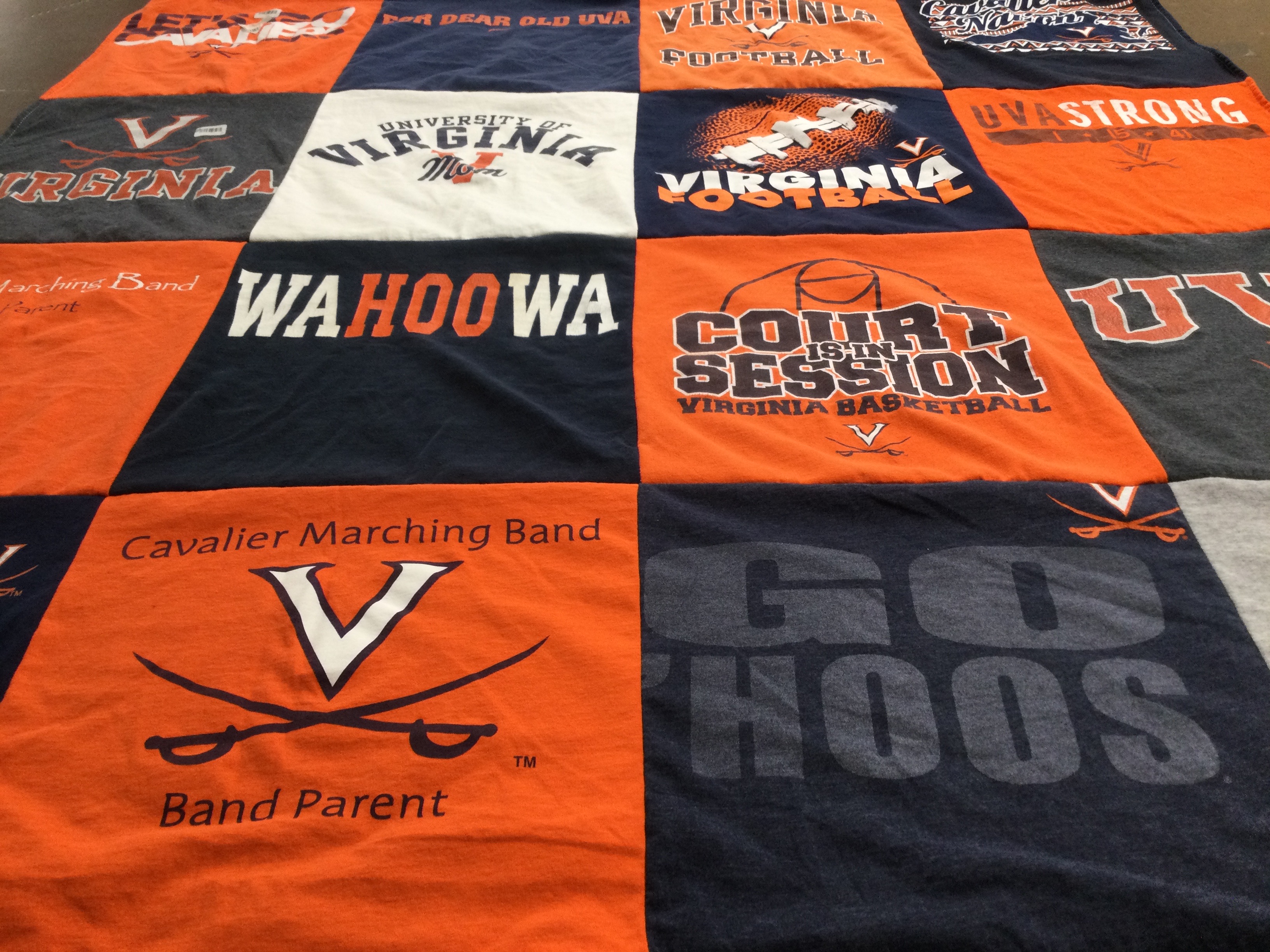 T-shirt quilt from university of virginia by Jeff from VA