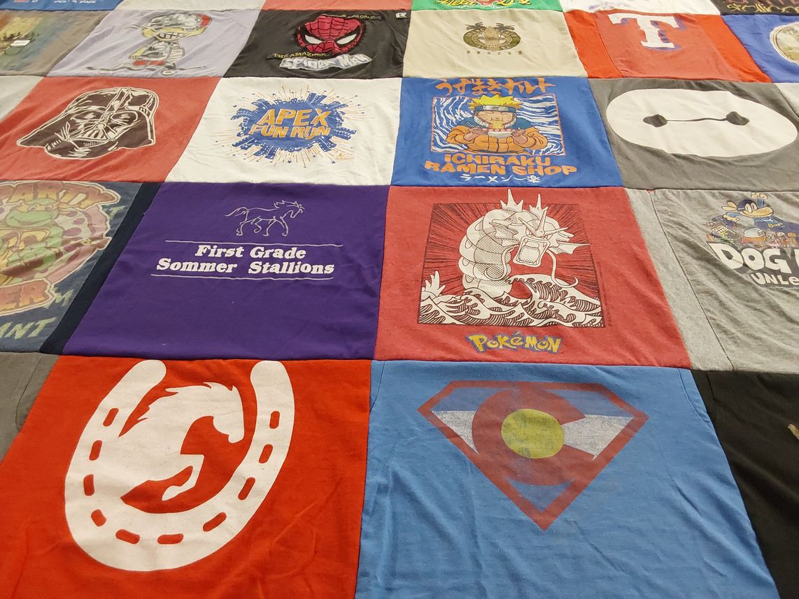 T-shirt quilt featuring sommer stallions by Shannon from CA