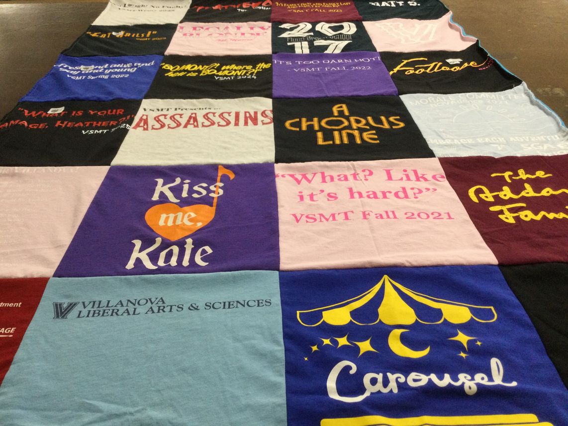 T-shirt quilt from villanova university by Brooke from MA
