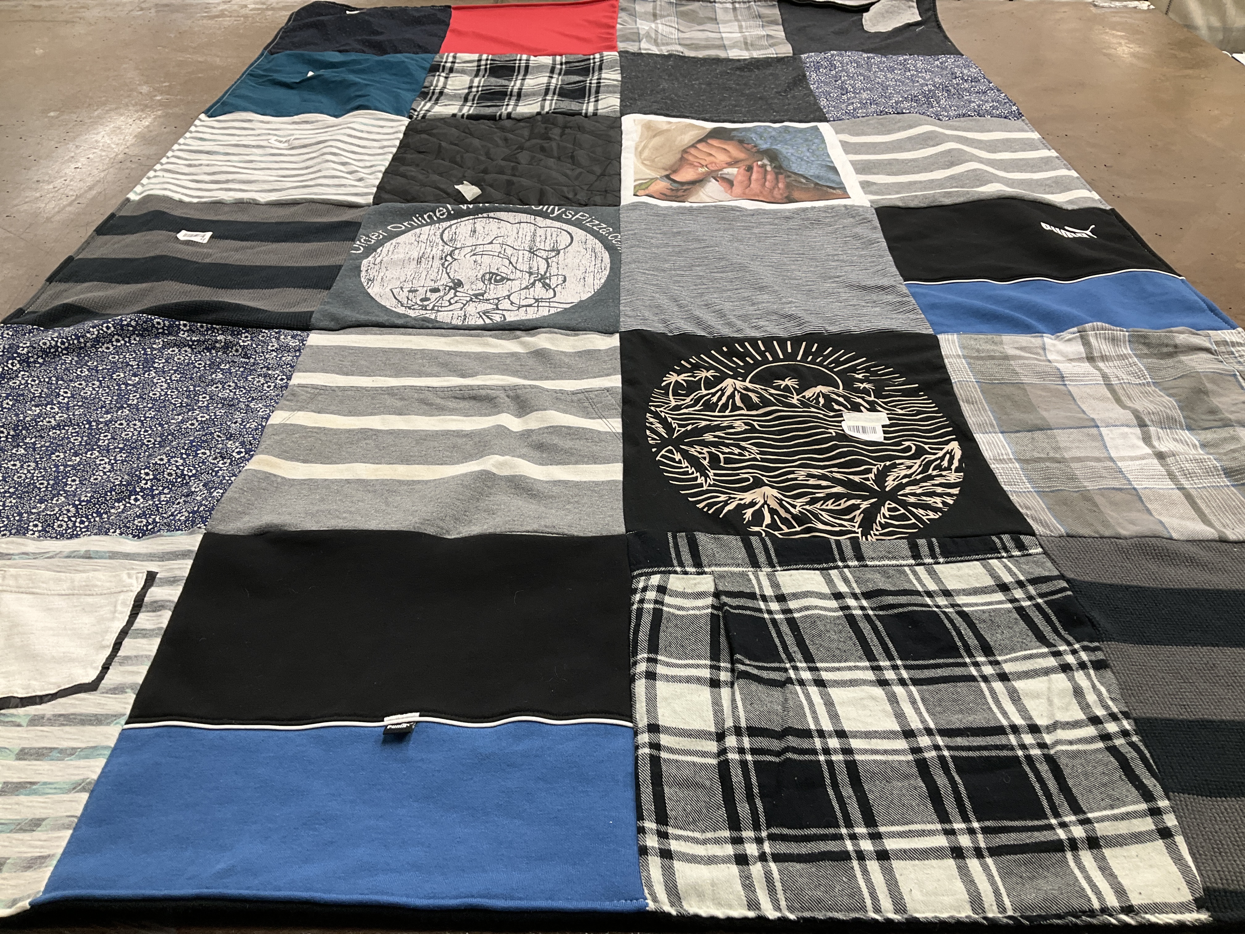 T-shirt quilt with fashion, crafting themes by Erica from MI