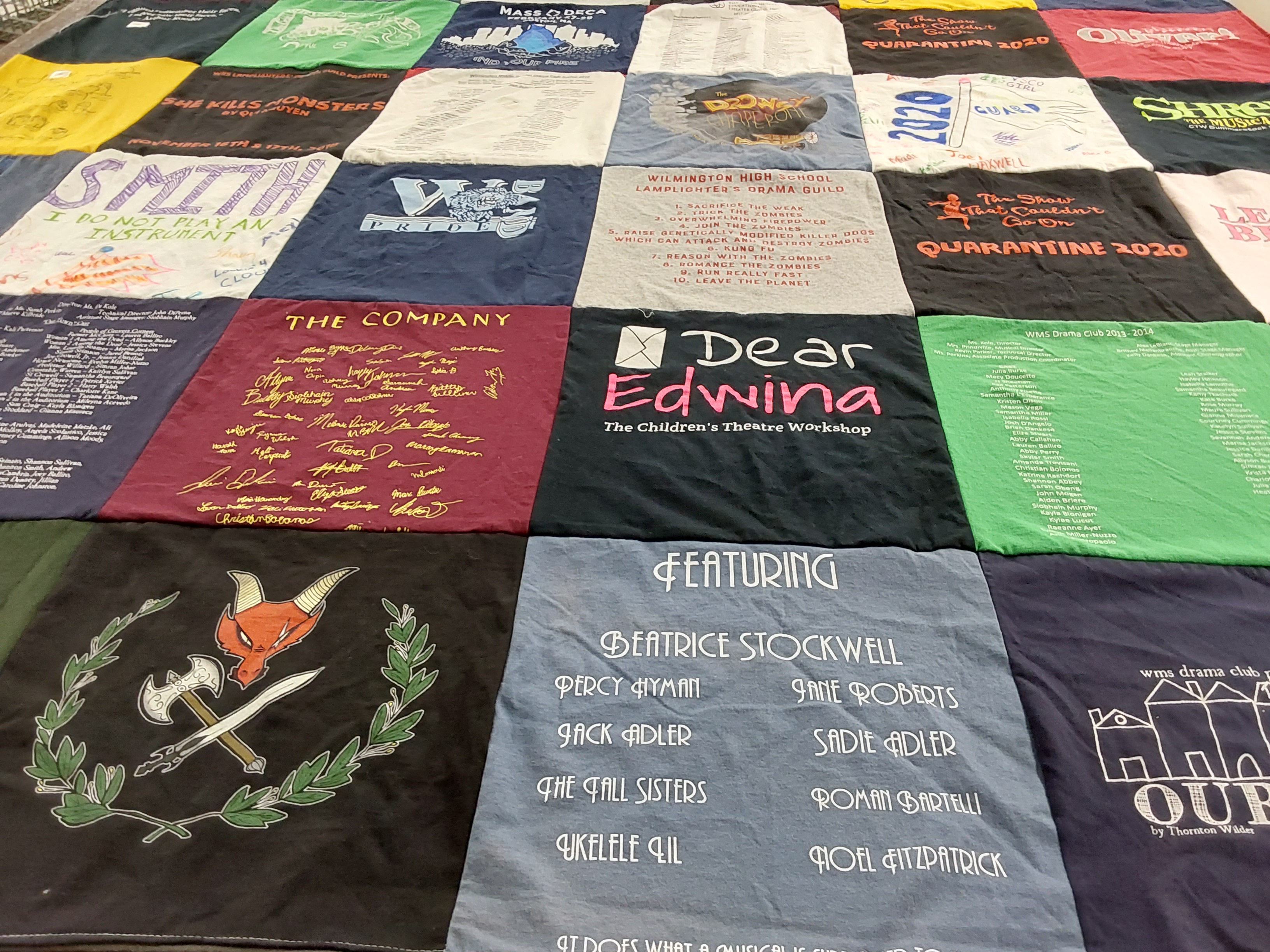 T-shirt quilt from wilmington high school by Nicole from MA