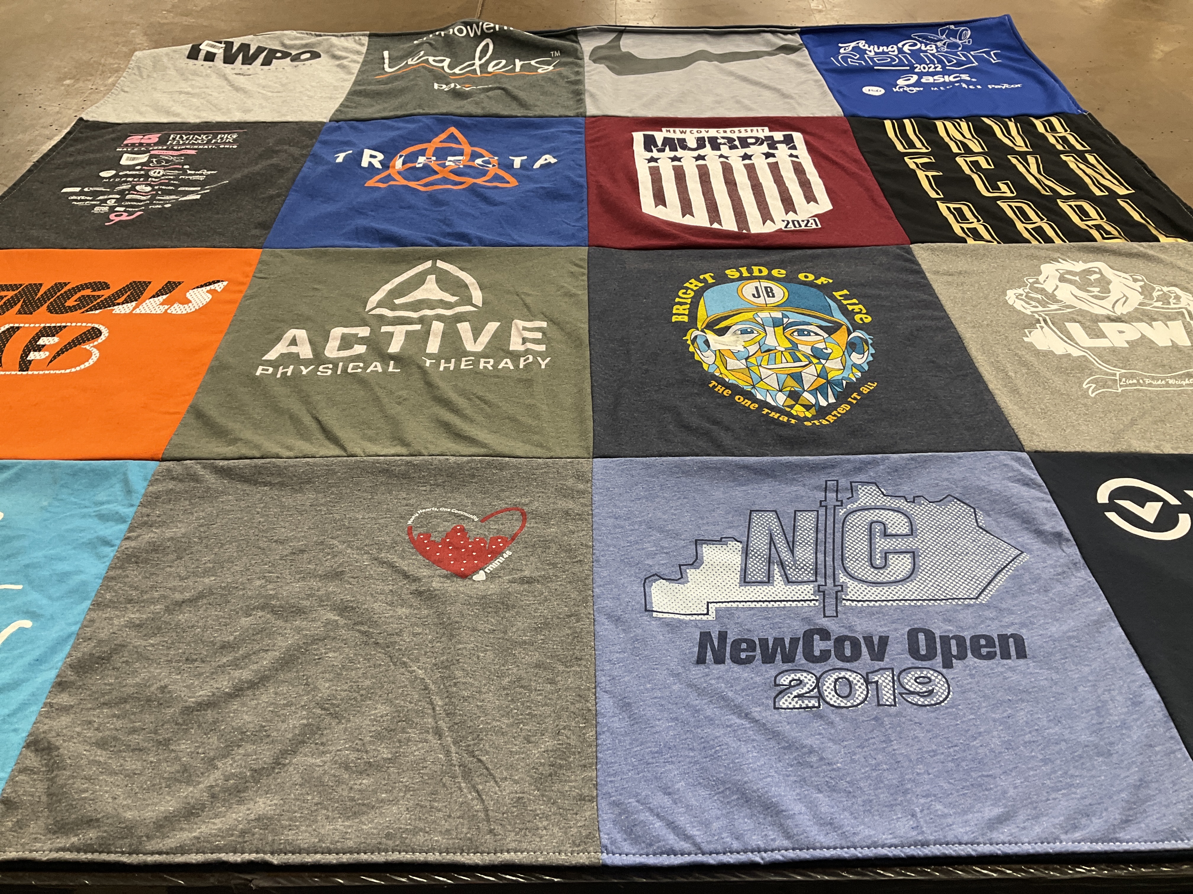 T-shirt quilt featuring bengals, vaders by Jessica from OH