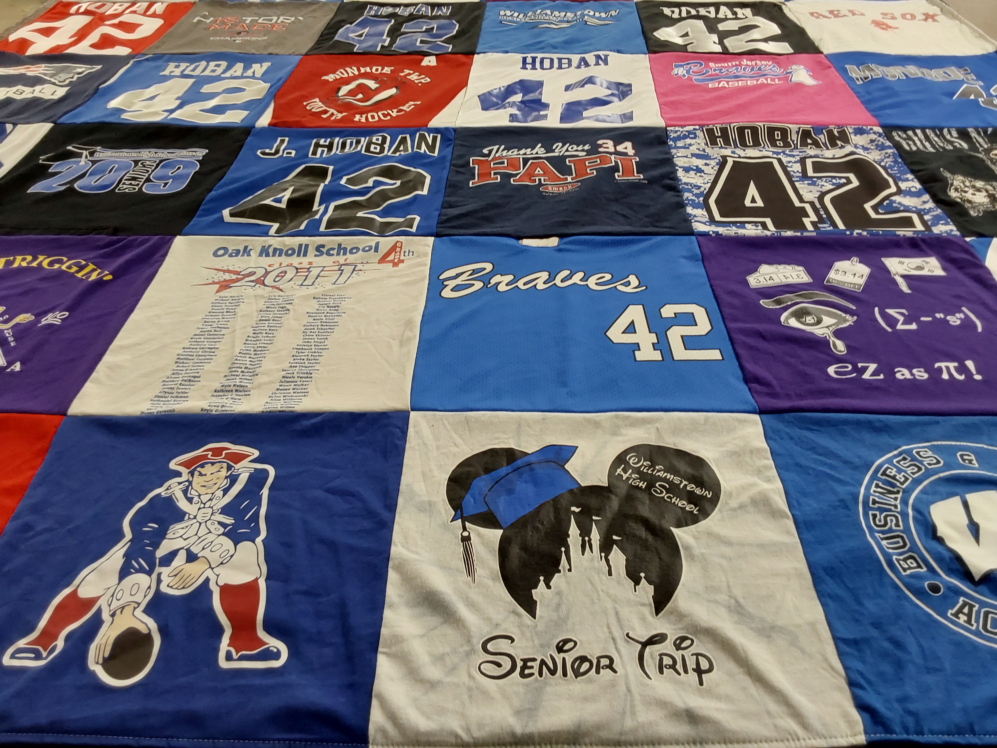 T-shirt quilt featuring braves by Stacie from NJ