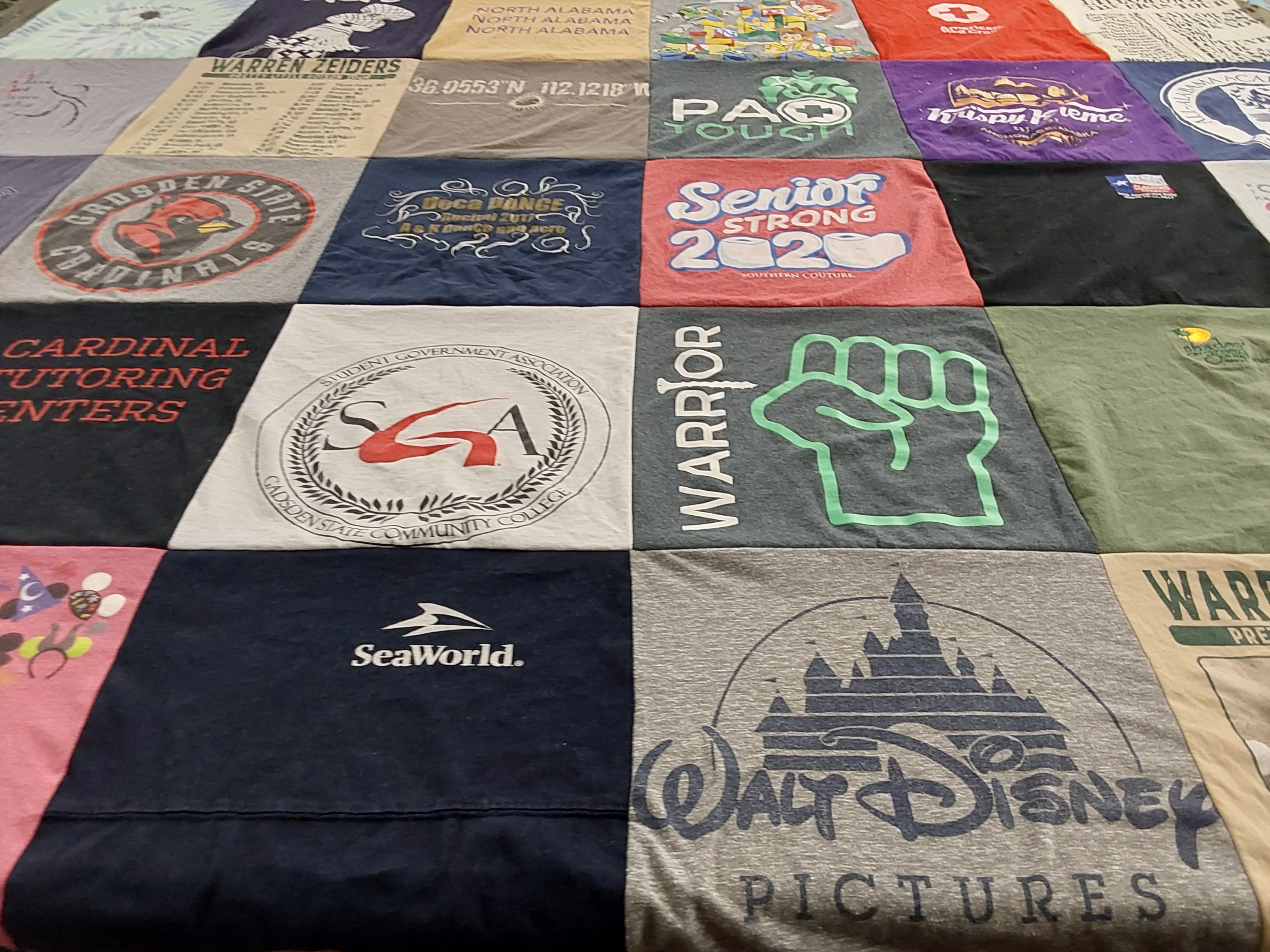 T-shirt quilt featuring gadsden state cardinal, warrior by April from AL