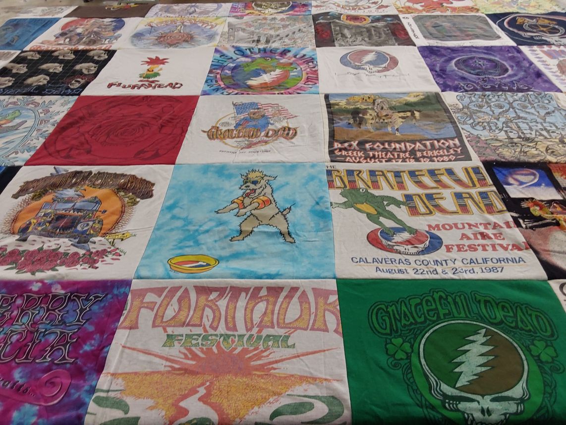 T-shirt quilt with music, festivals themes by Michael from AZ