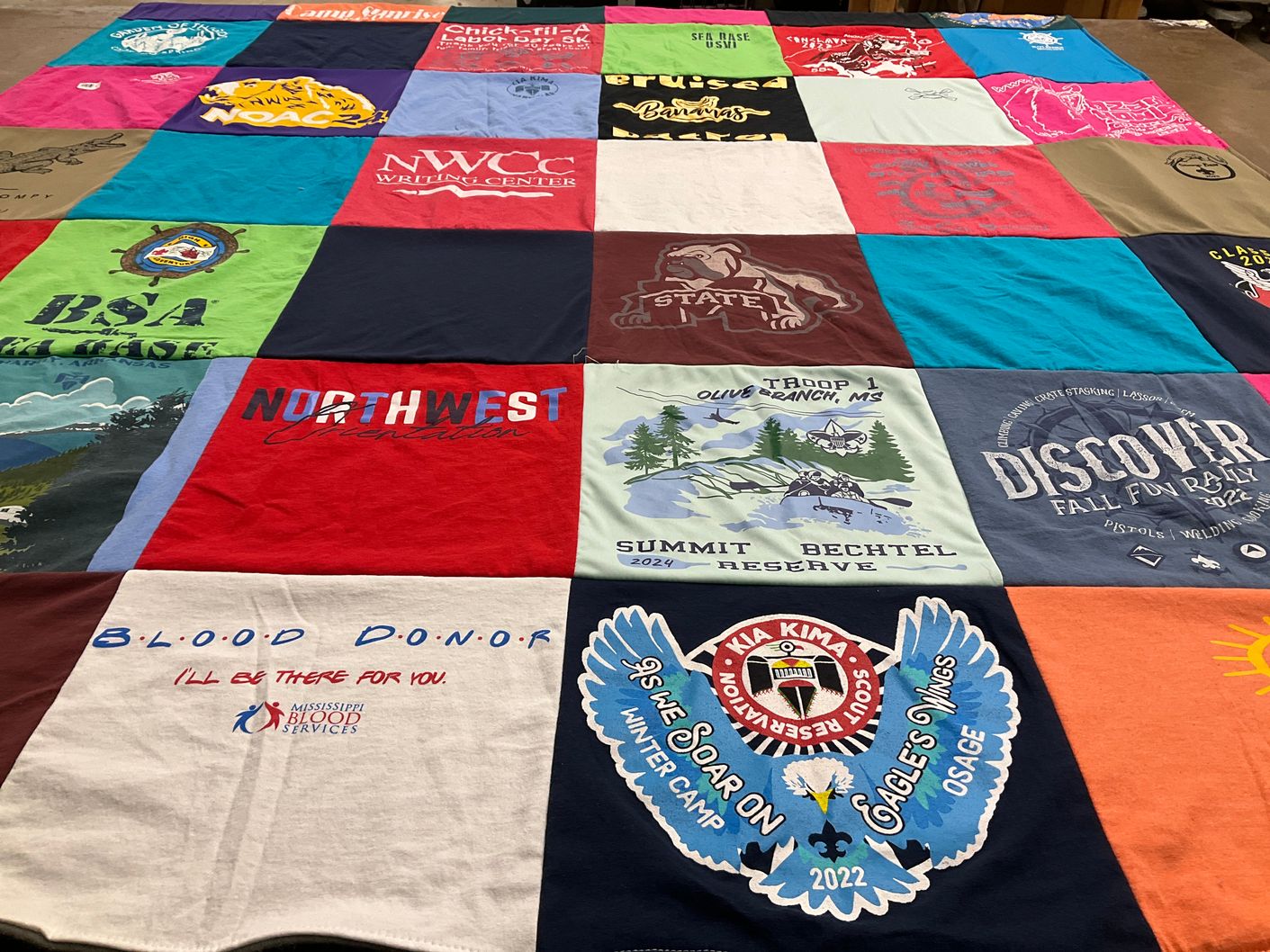 T-shirt quilt from mississippi state university by CRYSTAL from MS