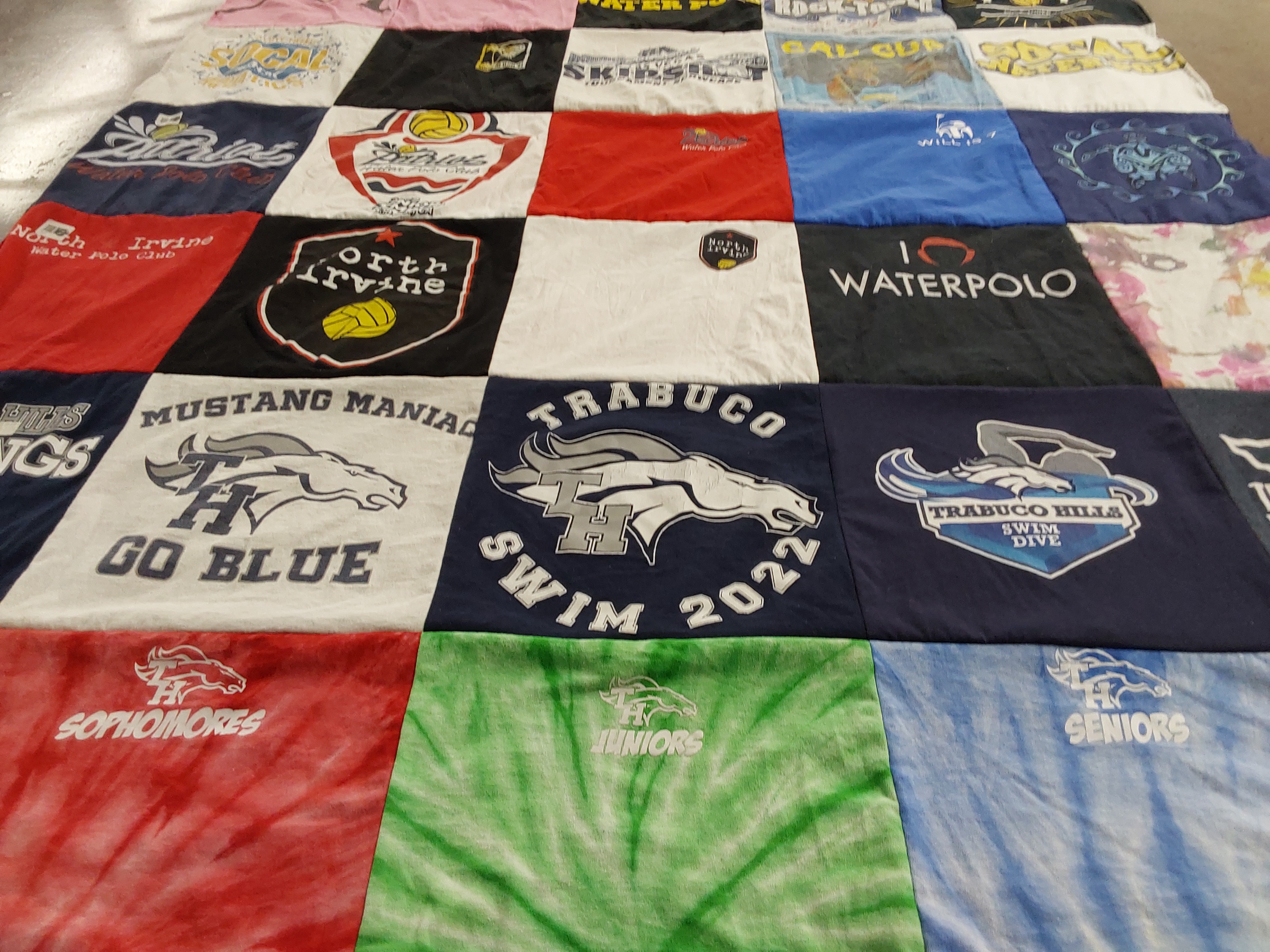 T-shirt quilt from portola hills elementary by Susan from CA