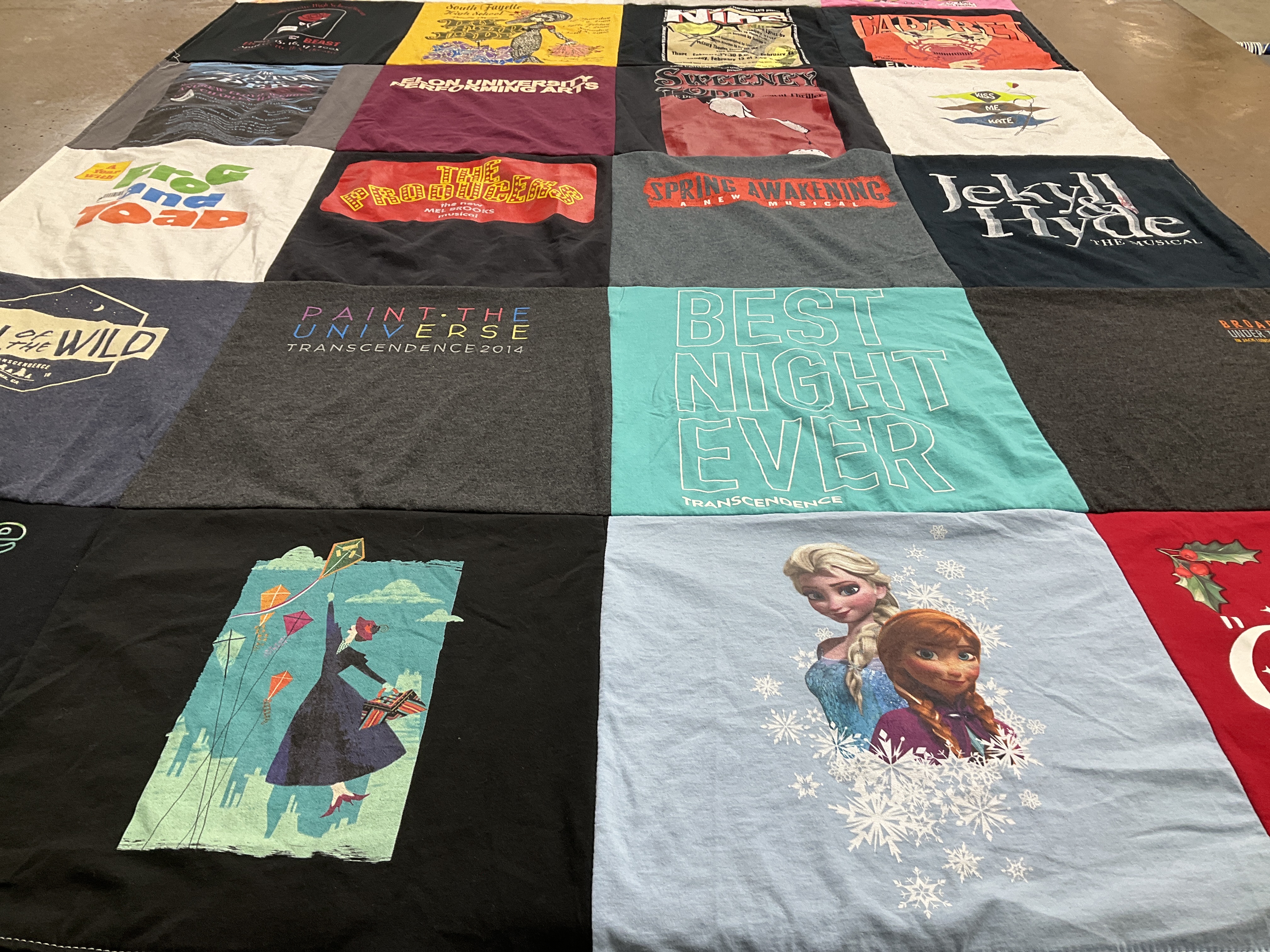 T-shirt quilt from jesus university by Darlene from PA