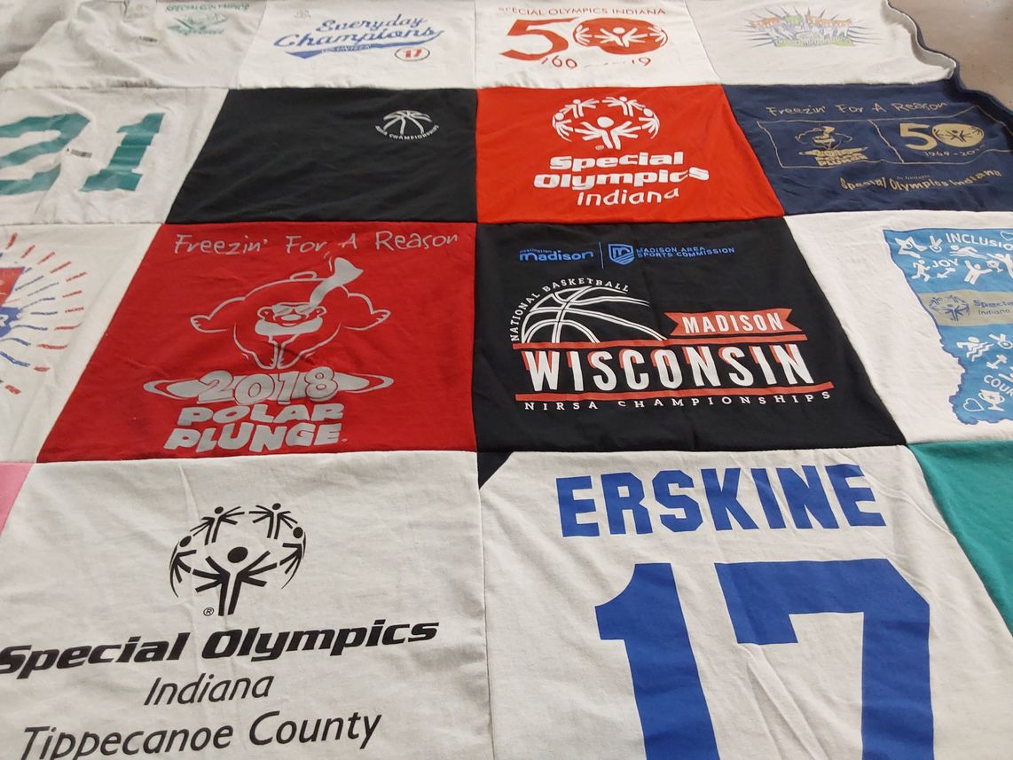 T-shirt quilt featuring madison university basketball by Jennifer from IN