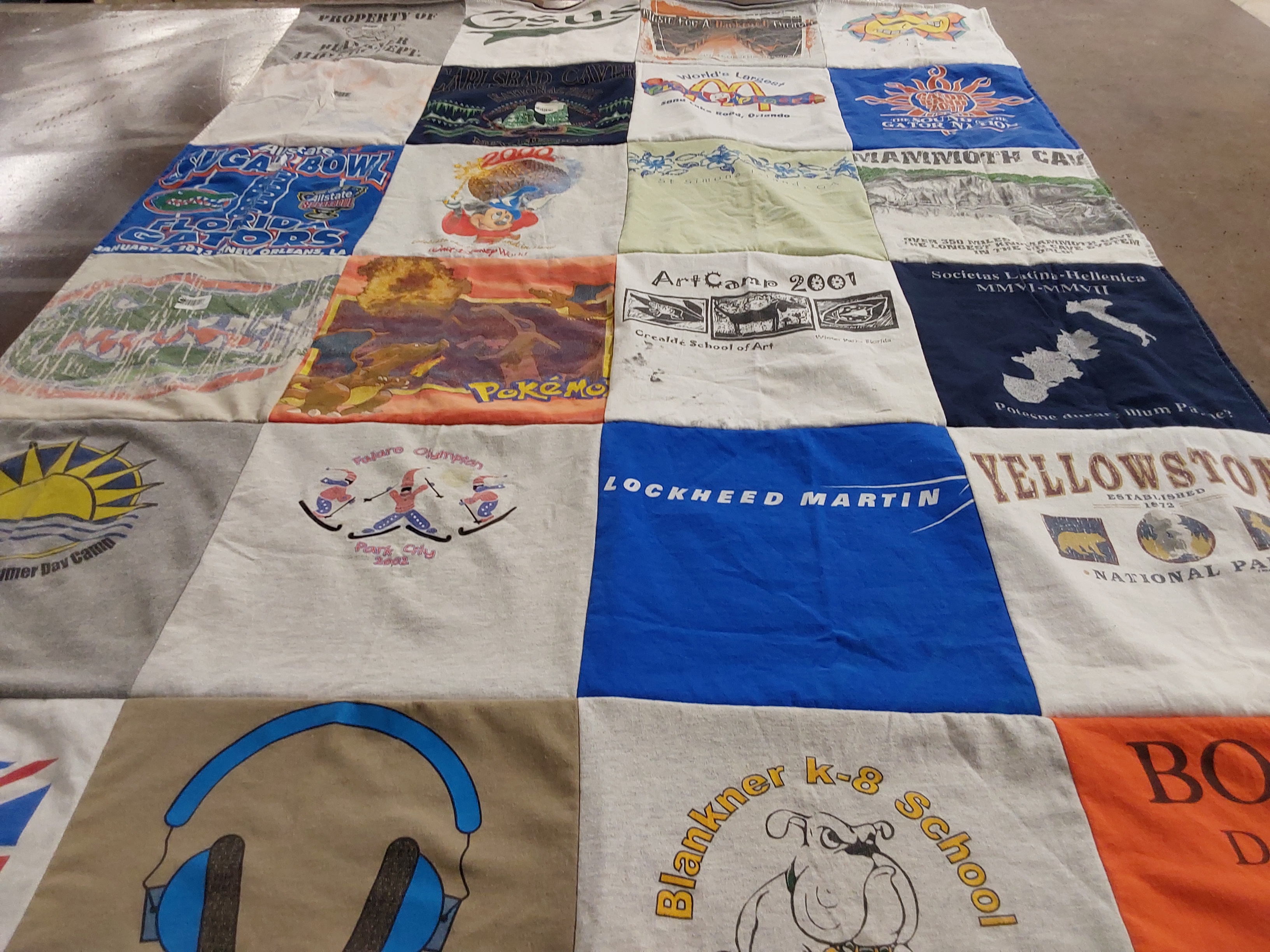 T-shirt quilt from blankner k-8 school by Marion from FL