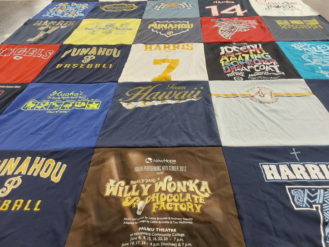 T-shirt quilt from punahou school by Denise from HI