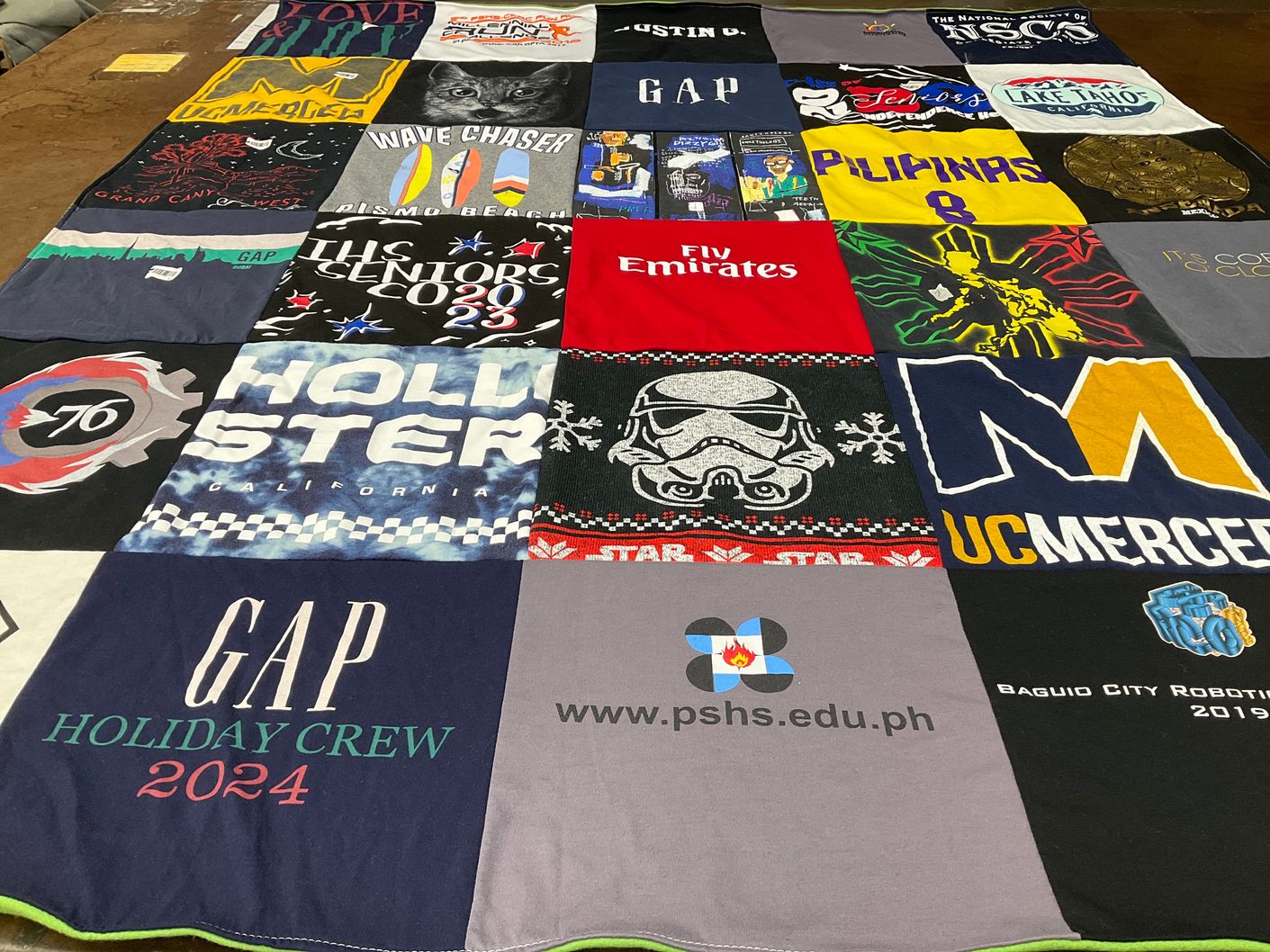 T-shirt quilt from university of california, merced by Liza from CA
