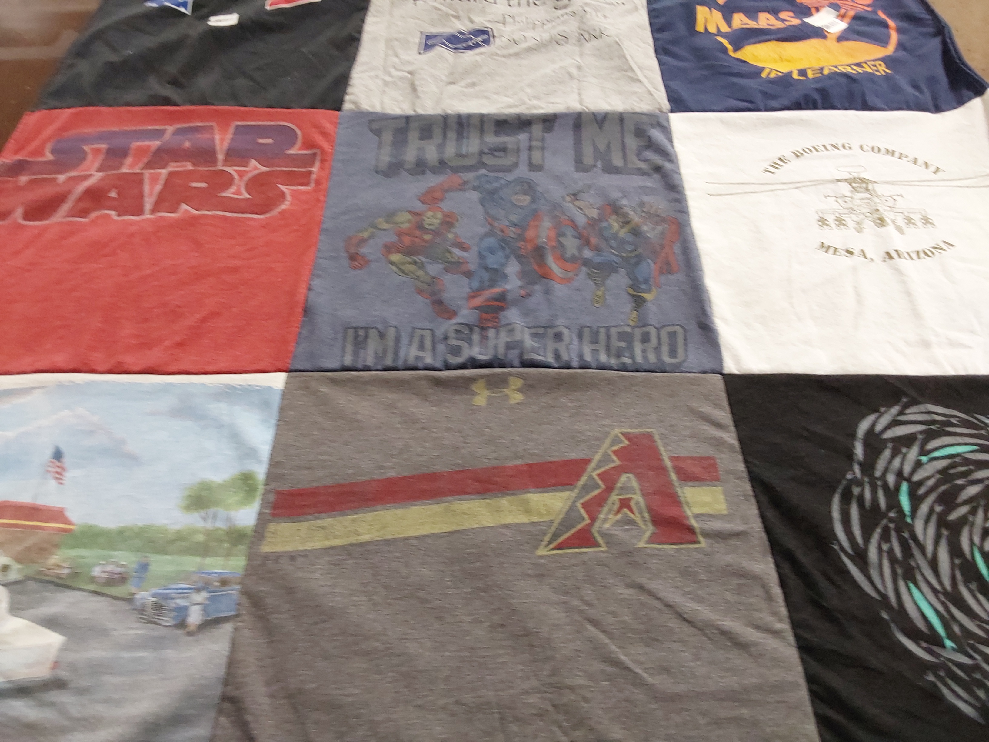 T-shirt quilt featuring arizona diamondbacks by Lindsey from AZ