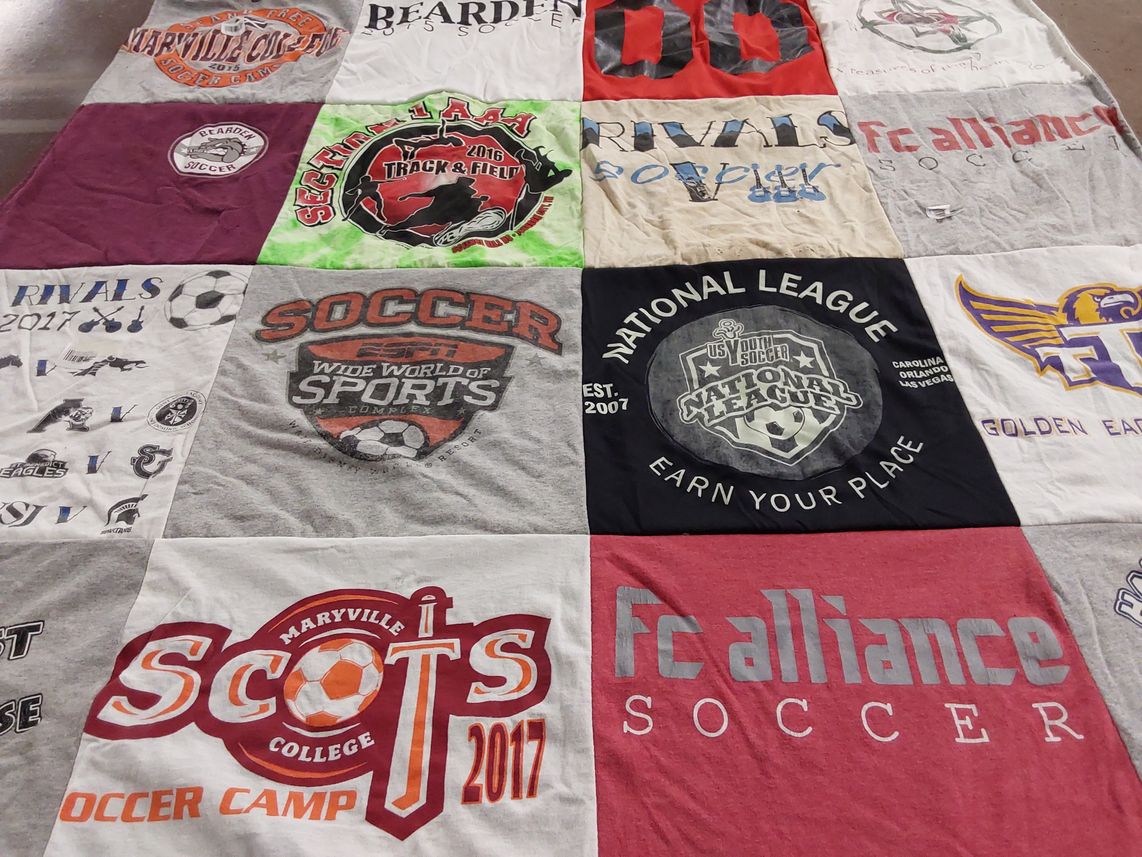 T-shirt quilt featuring bearden soccer by Kimberly from TN