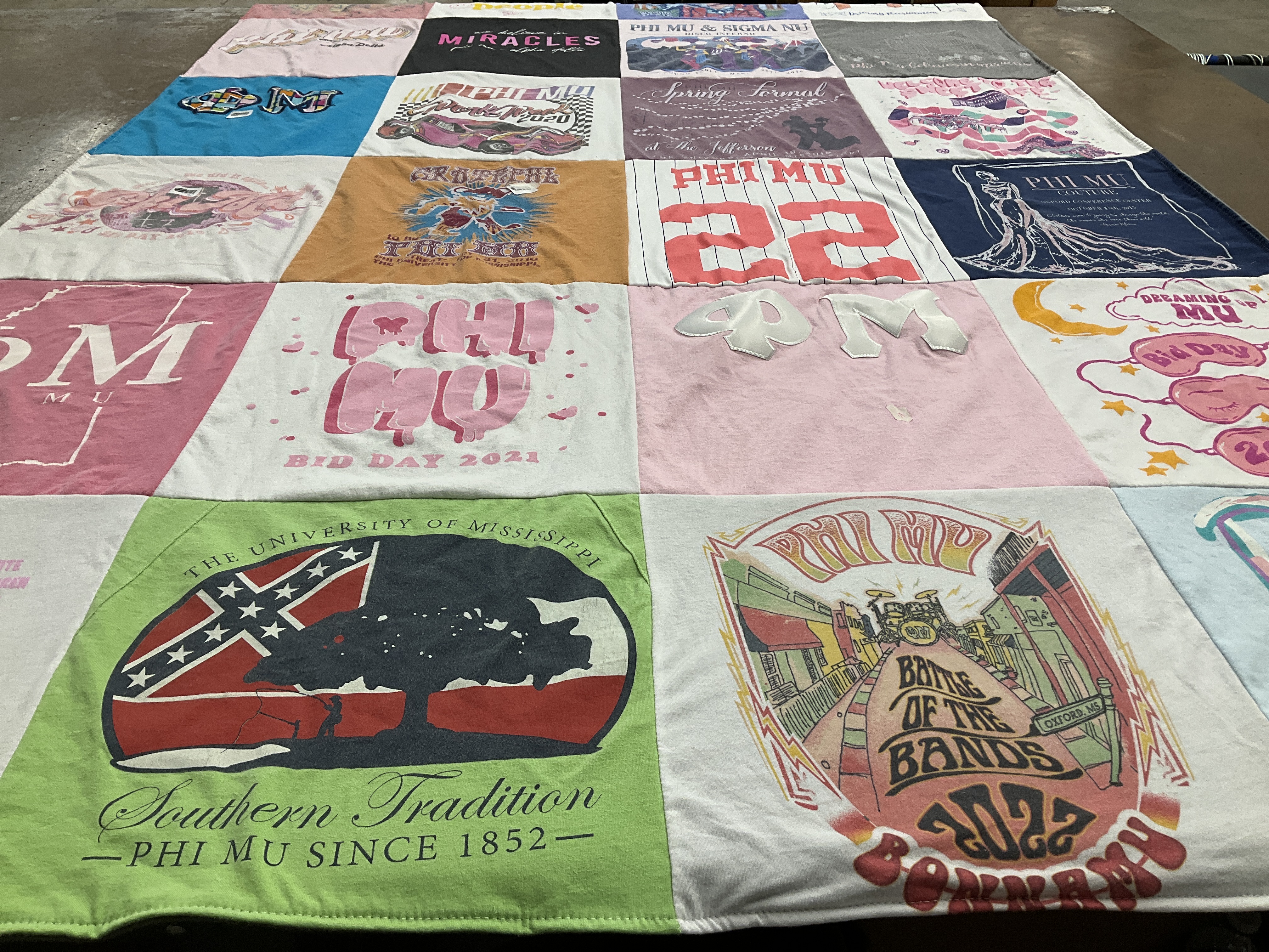 T-shirt quilt from the university of mississippi by Allison from FL